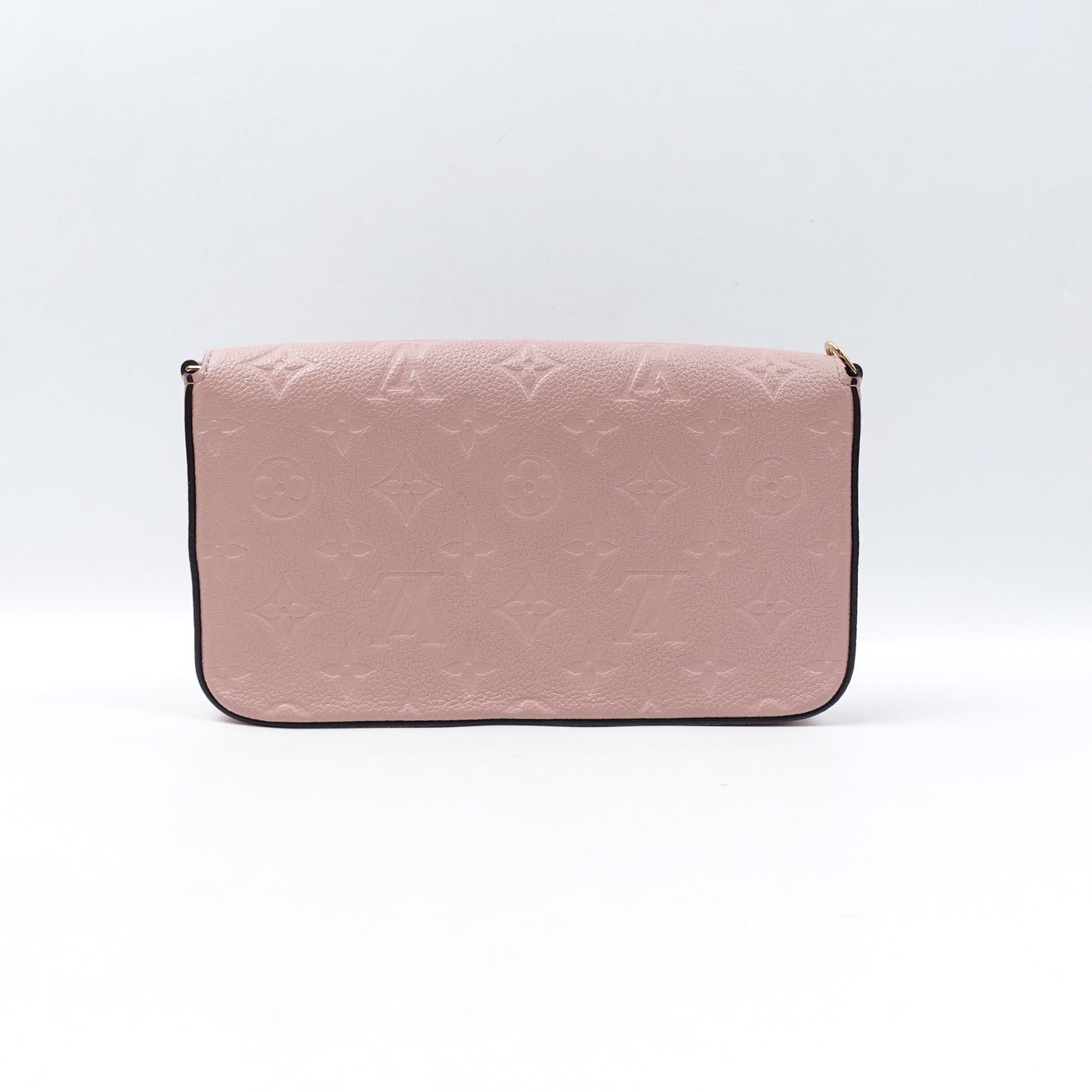 Pre-owned Louis Vuitton Felicie Pink Calfskin Shoulder Bag