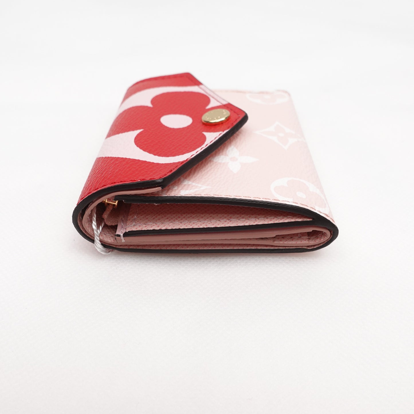 Pre-Owned Louis Vuitton Victorine Pink&Red Coated Canvas Short Wallet