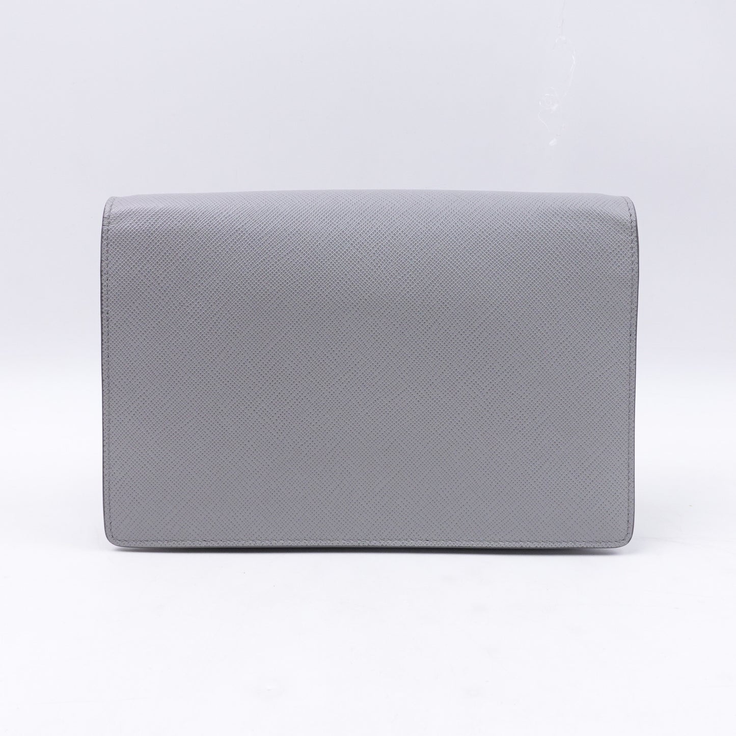 Pre-owned Prada Woc Grey Saffiano Crossbody Bag