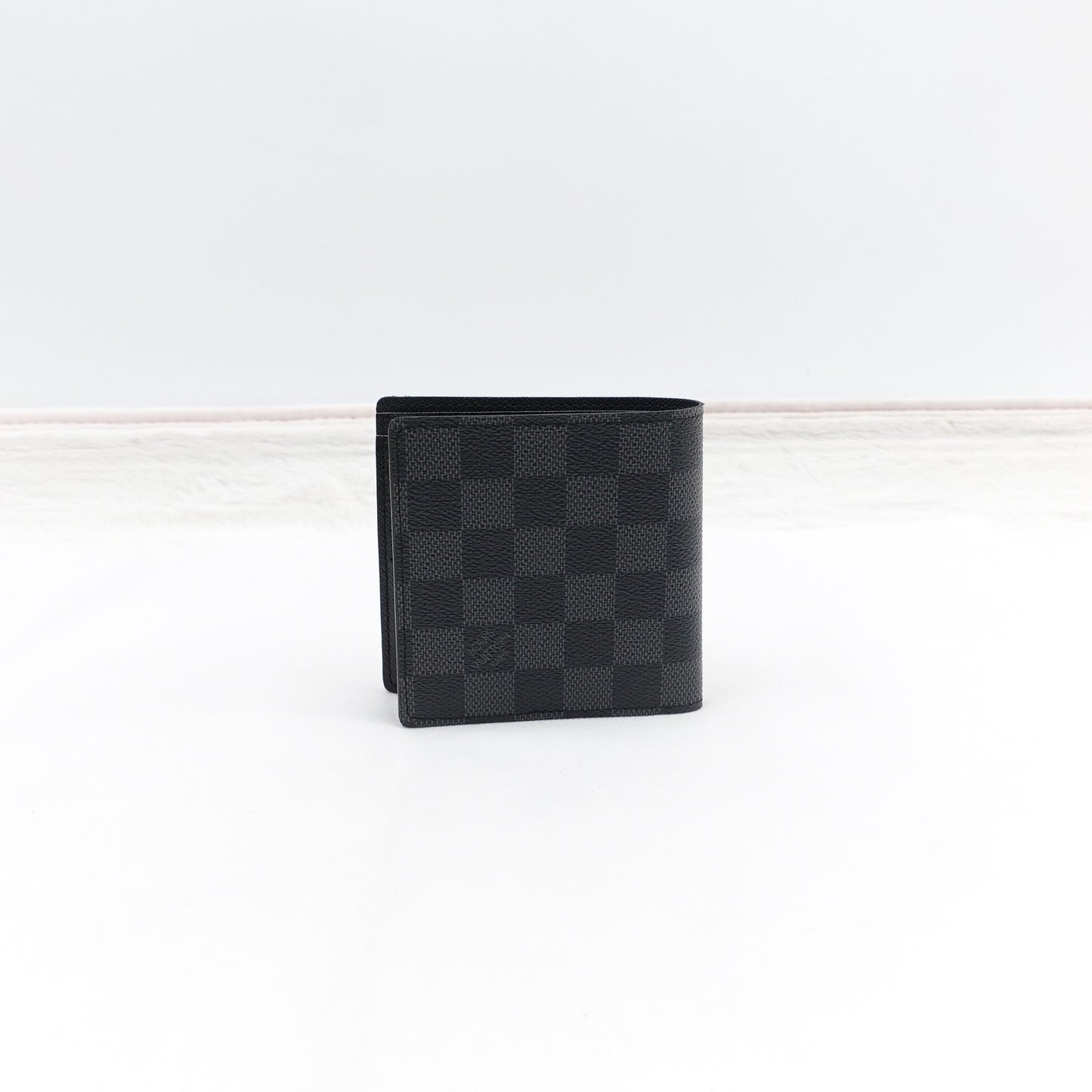 Pre-owned Louis Vuitton Multiple Damier Graphite Coated Canvas Short Wallet