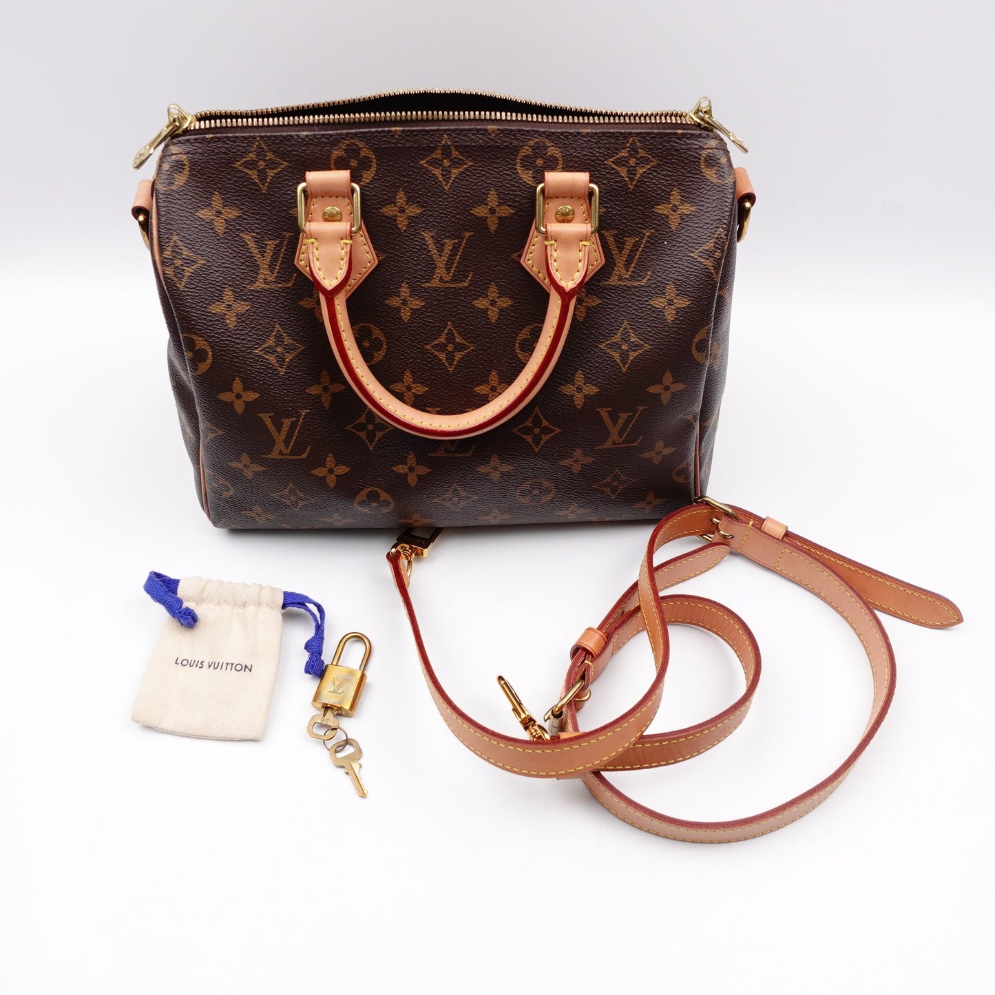 Pre-owned Louis Vuitton Speedy 25 Monogram Coated Canvas Shoulder Bag