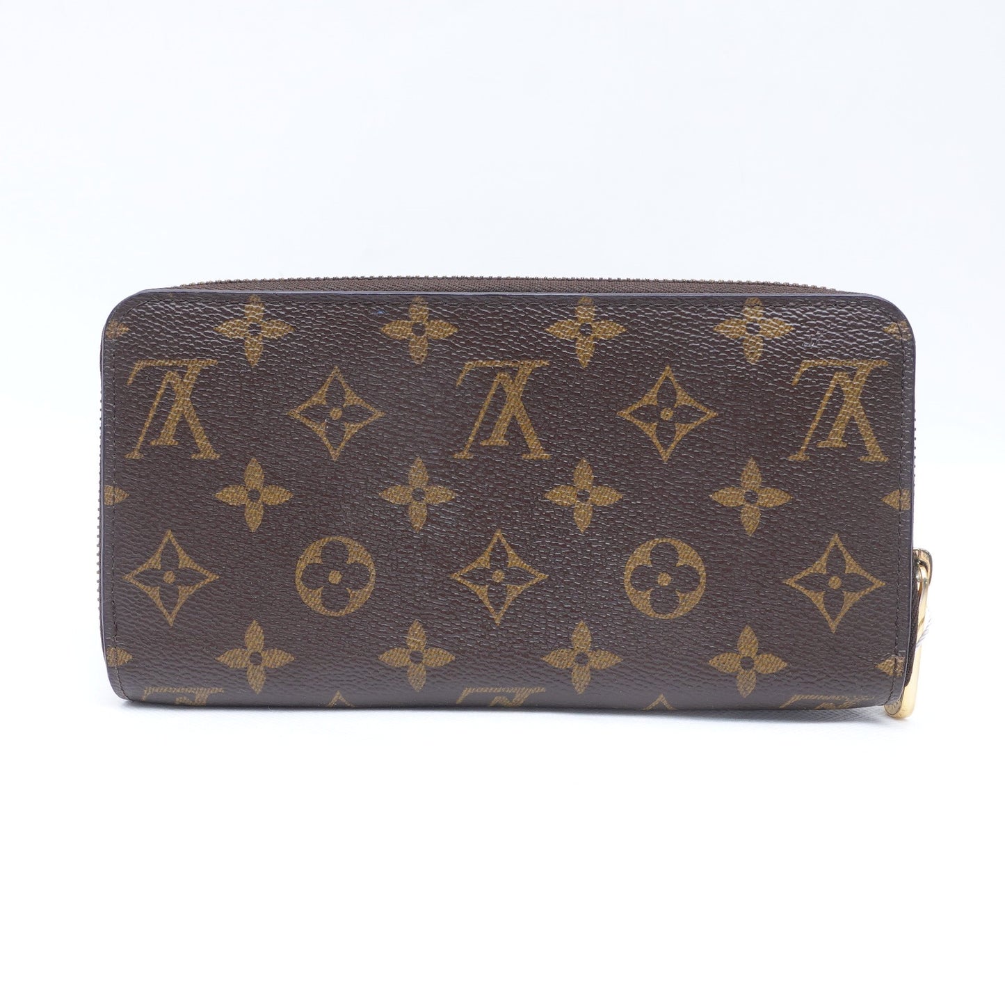 Pre-Owned Louis Vuitton Brown Calfskin Monogram Zip Wallet T10305627