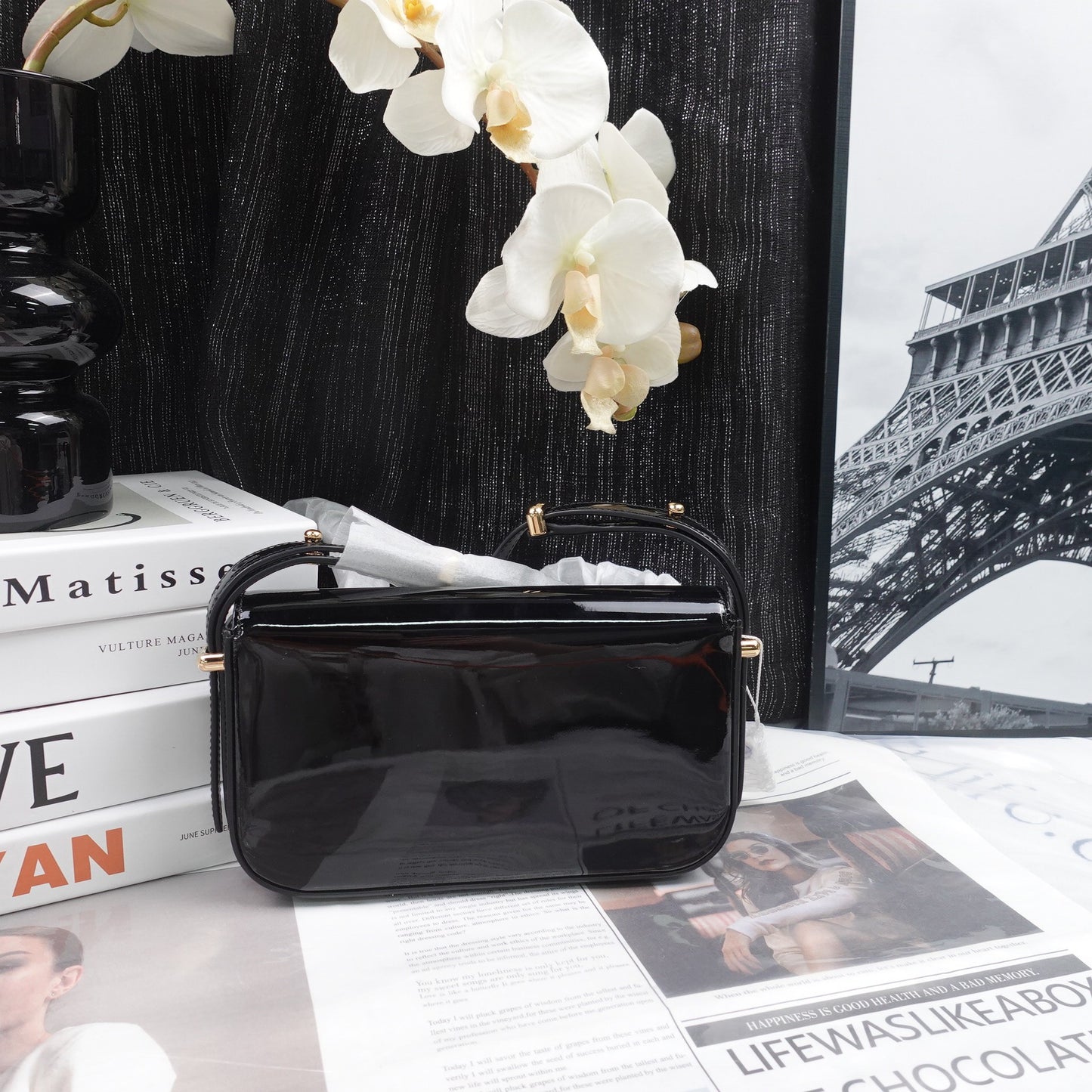 Pre-owned Prada Black Patent Shoulder Bag