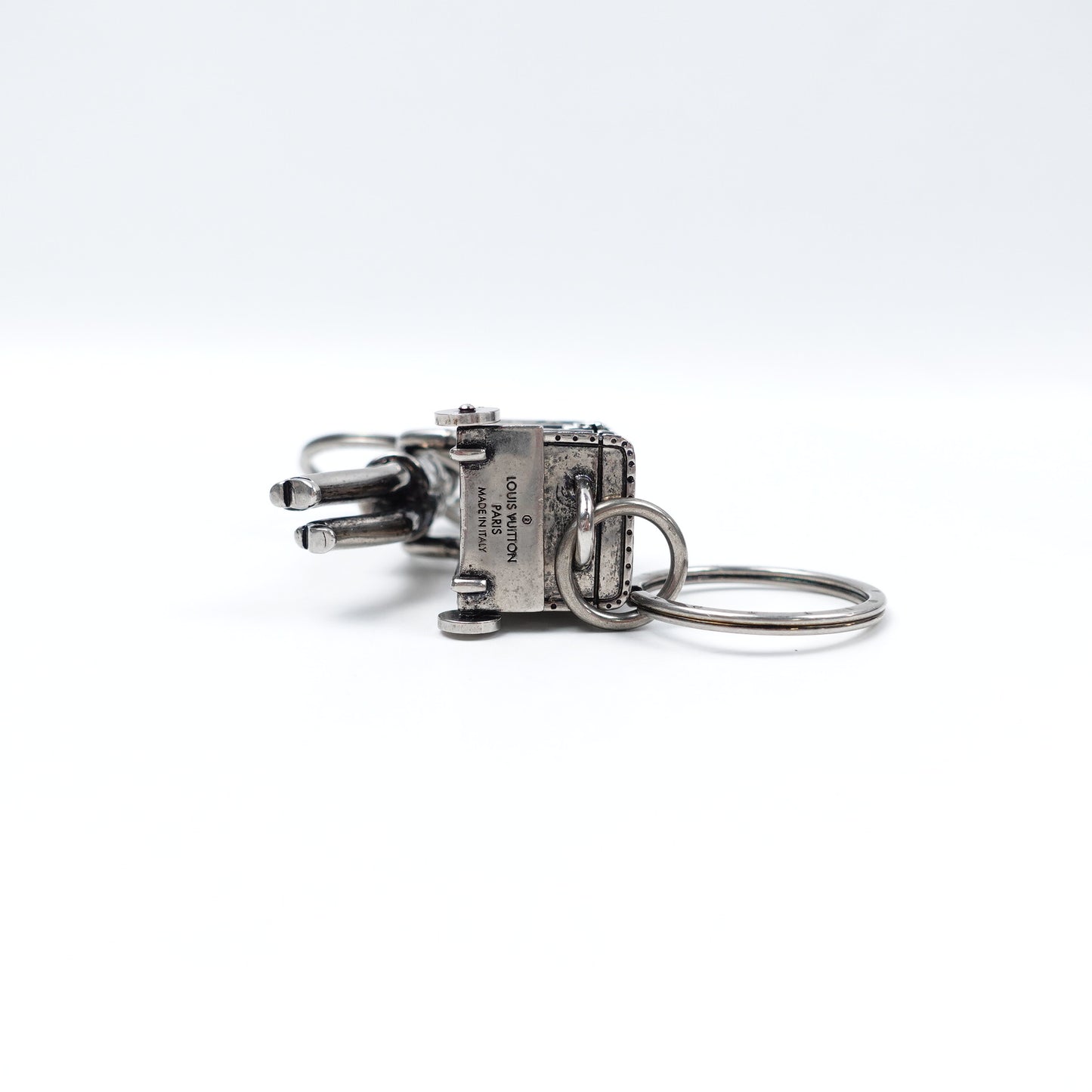 Pre-owned Louis Vuitton Trunk Aged Sliver Bag Charm