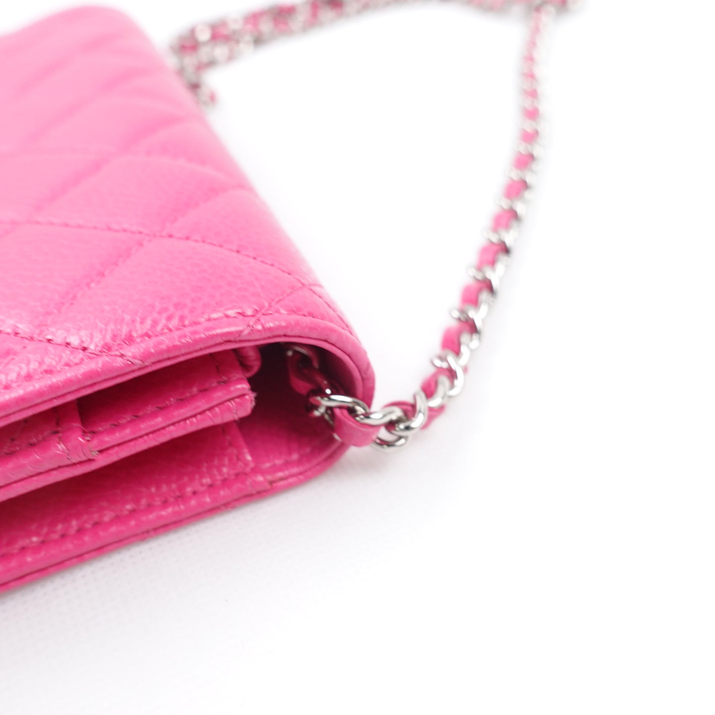 Pre-owned Chanel CF Woc Hot Pink Caviar Shoulder Bag