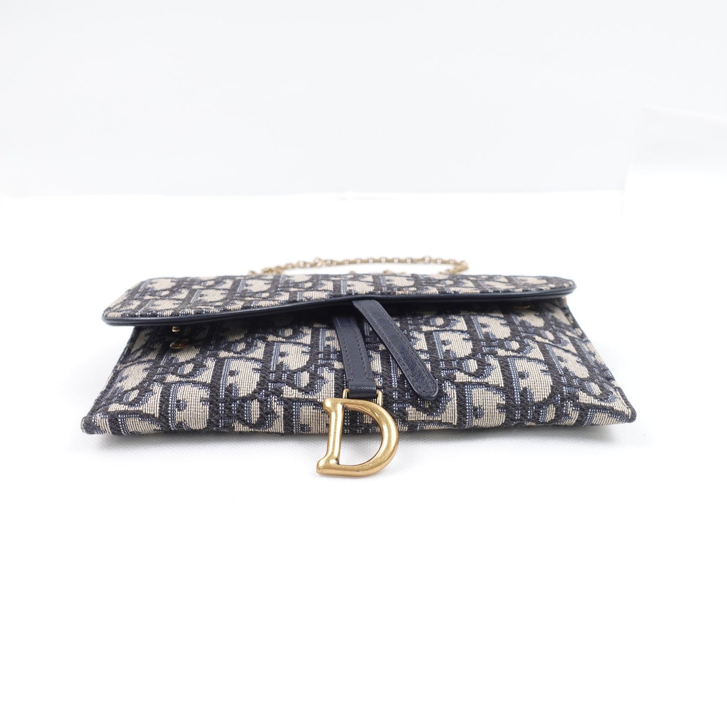 Pre-owned Dior Saddle Oblique Canvas Shoulder Bag T10305950