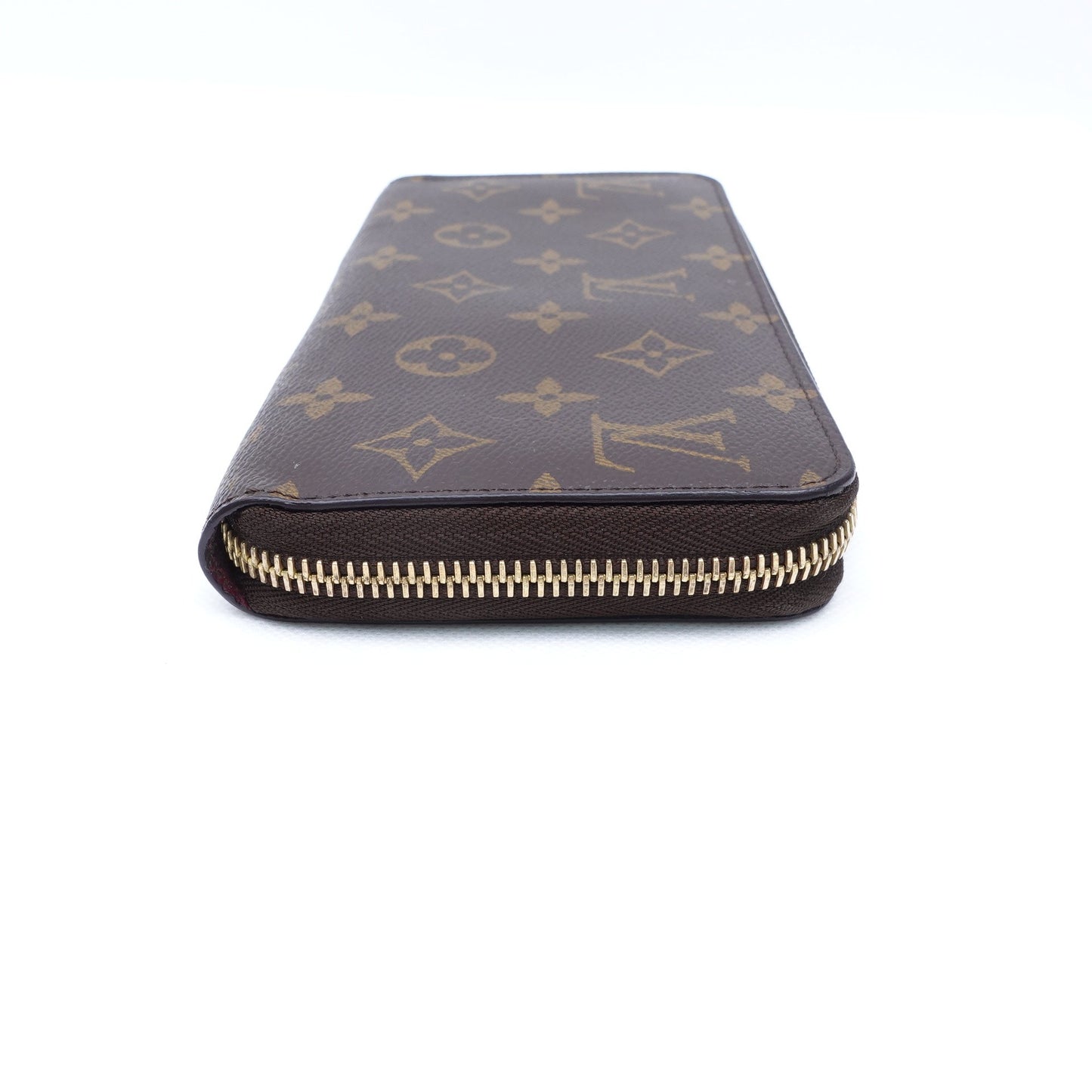 Pre-Owned Louis Vuitton Brown Calfskin Monogram Zip Wallet T10305627