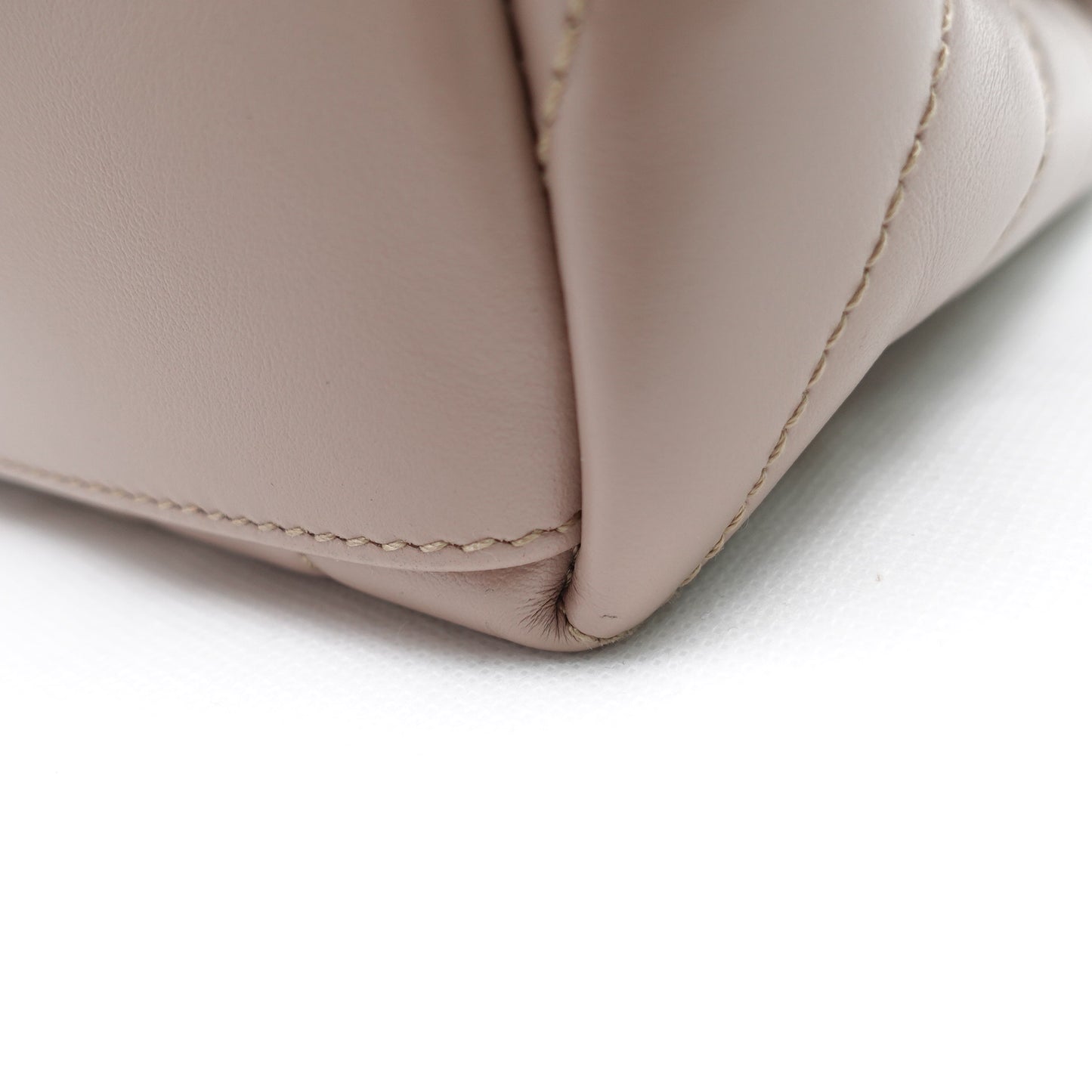 Pre-owned Saint Laurent Loulou Small Beige Canvas Shoulder Bag
