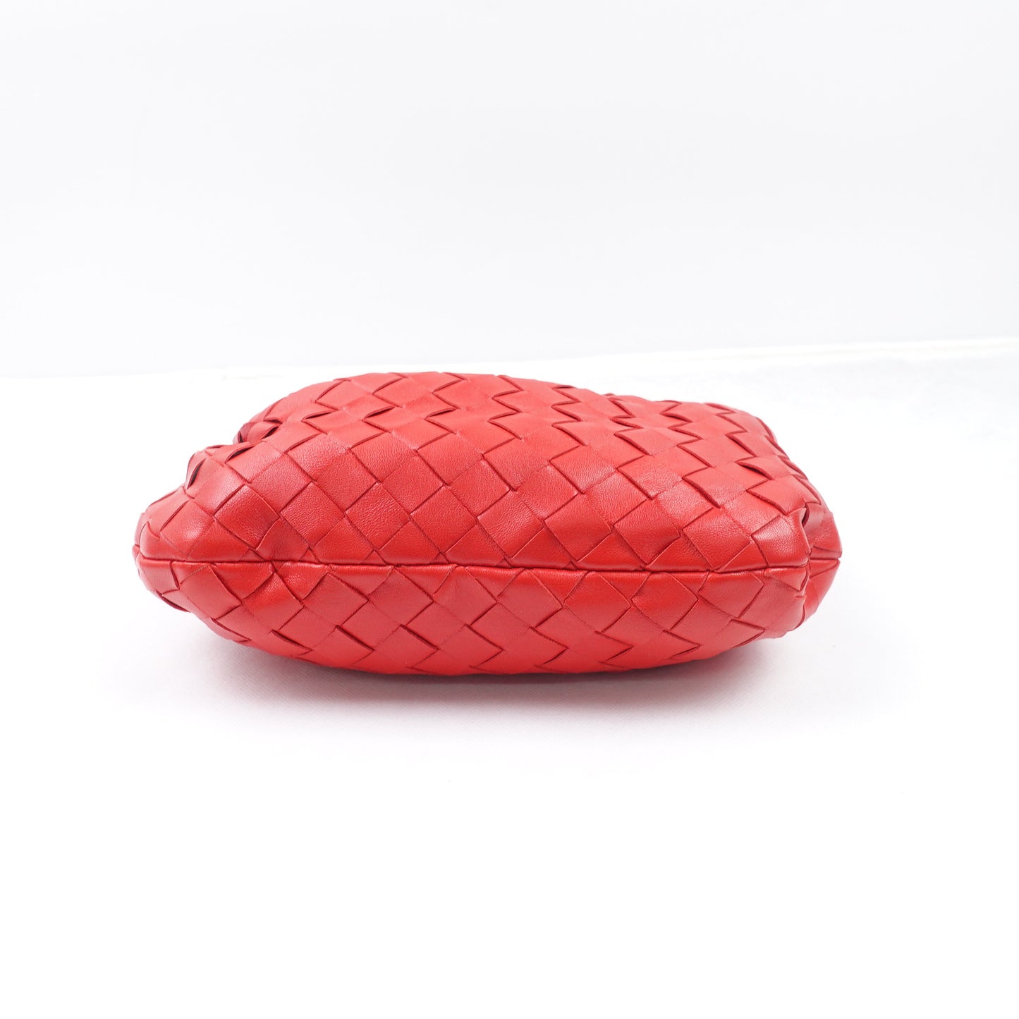 Pre-owned Bottega Veneta Jodie Mini Red Lambskin Hobo Bag