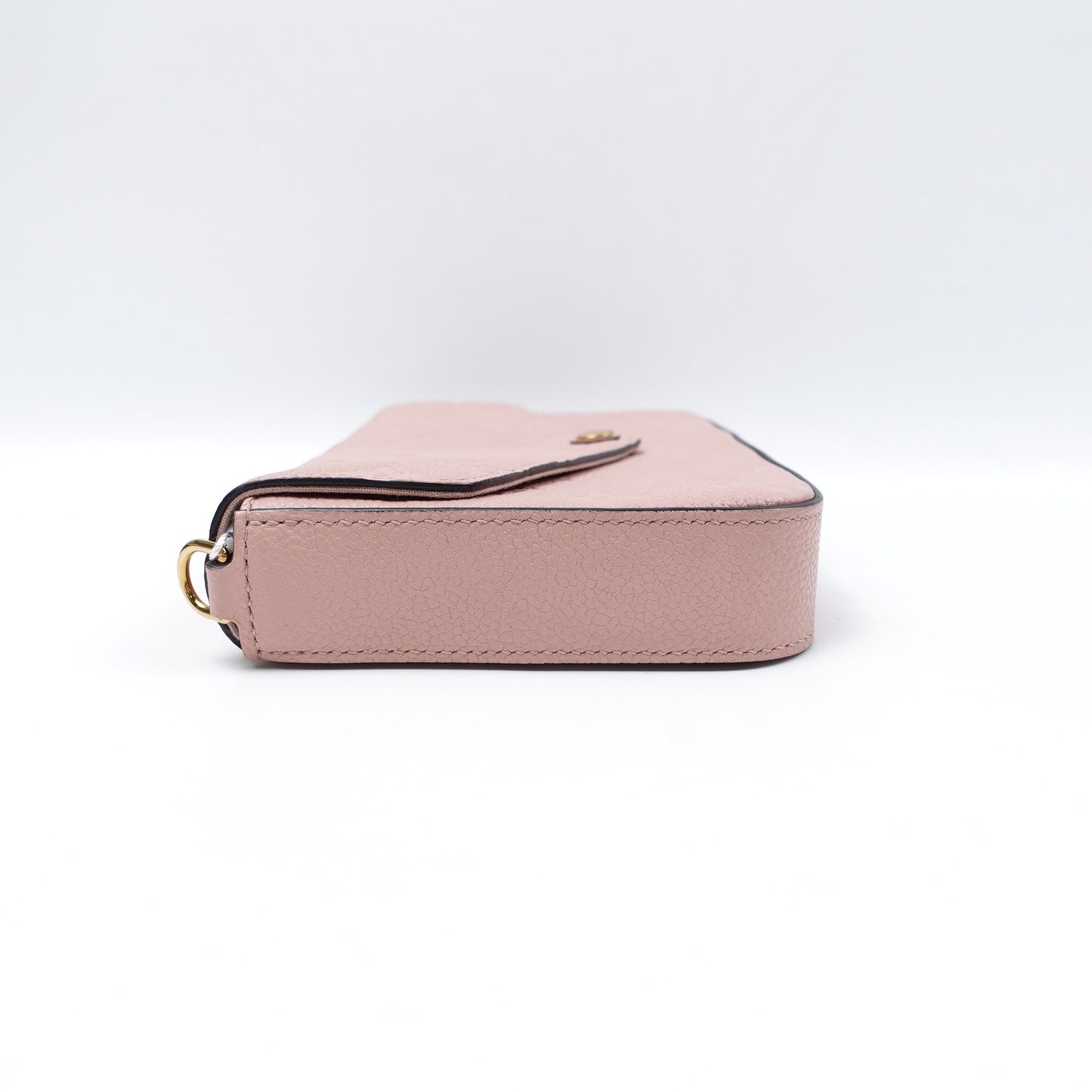 Pre-owned Louis Vuitton Felicie Pink Calfskin Shoulder Bag