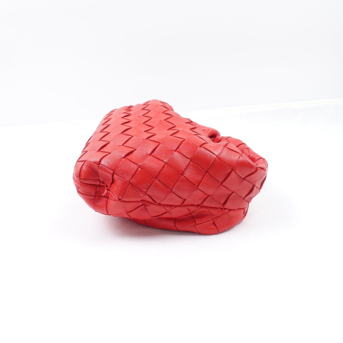 Pre-owned Bottega Veneta Jodie Mini Red Lambskin Hobo Bag