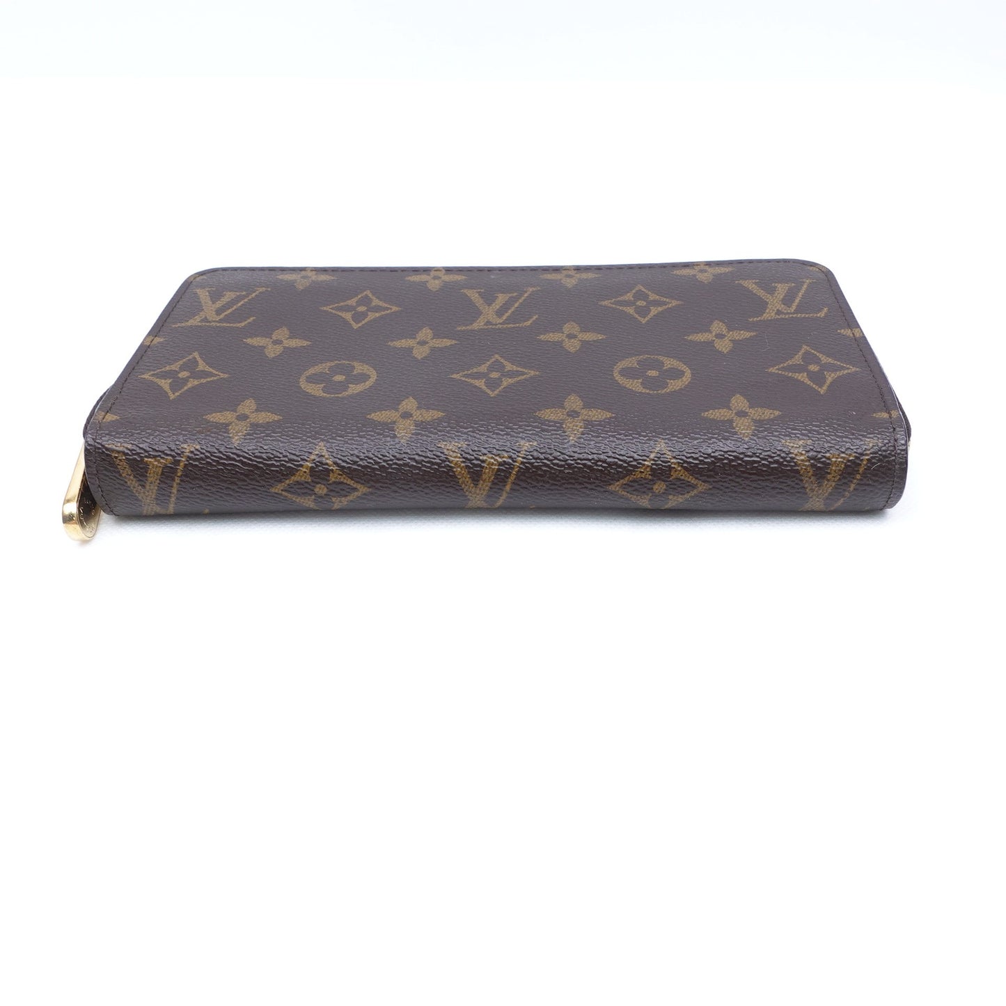Pre-Owned Louis Vuitton Brown Calfskin Monogram Zip Wallet T10305627