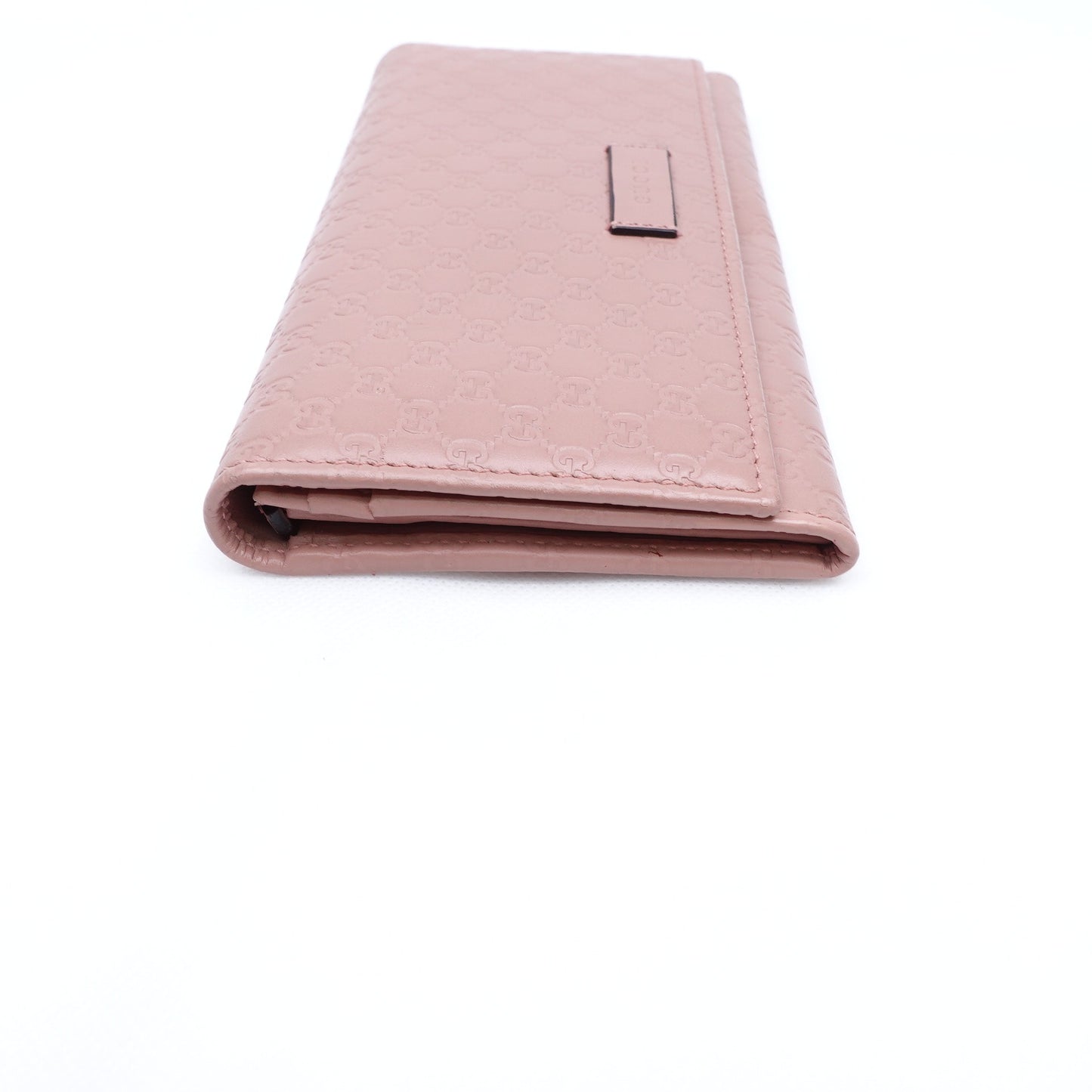 Pre-owned Gucci Pink Inprint Calfskin Wallet
