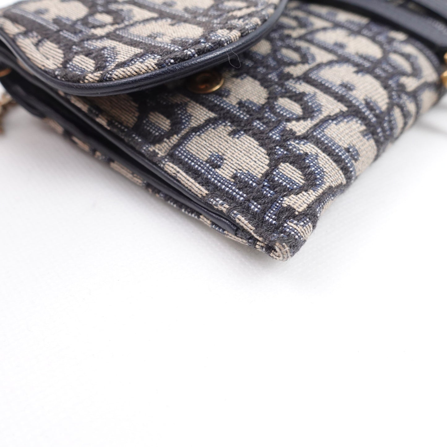 Pre-owned Dior Saddle Oblique Canvas Shoulder Bag T10305950