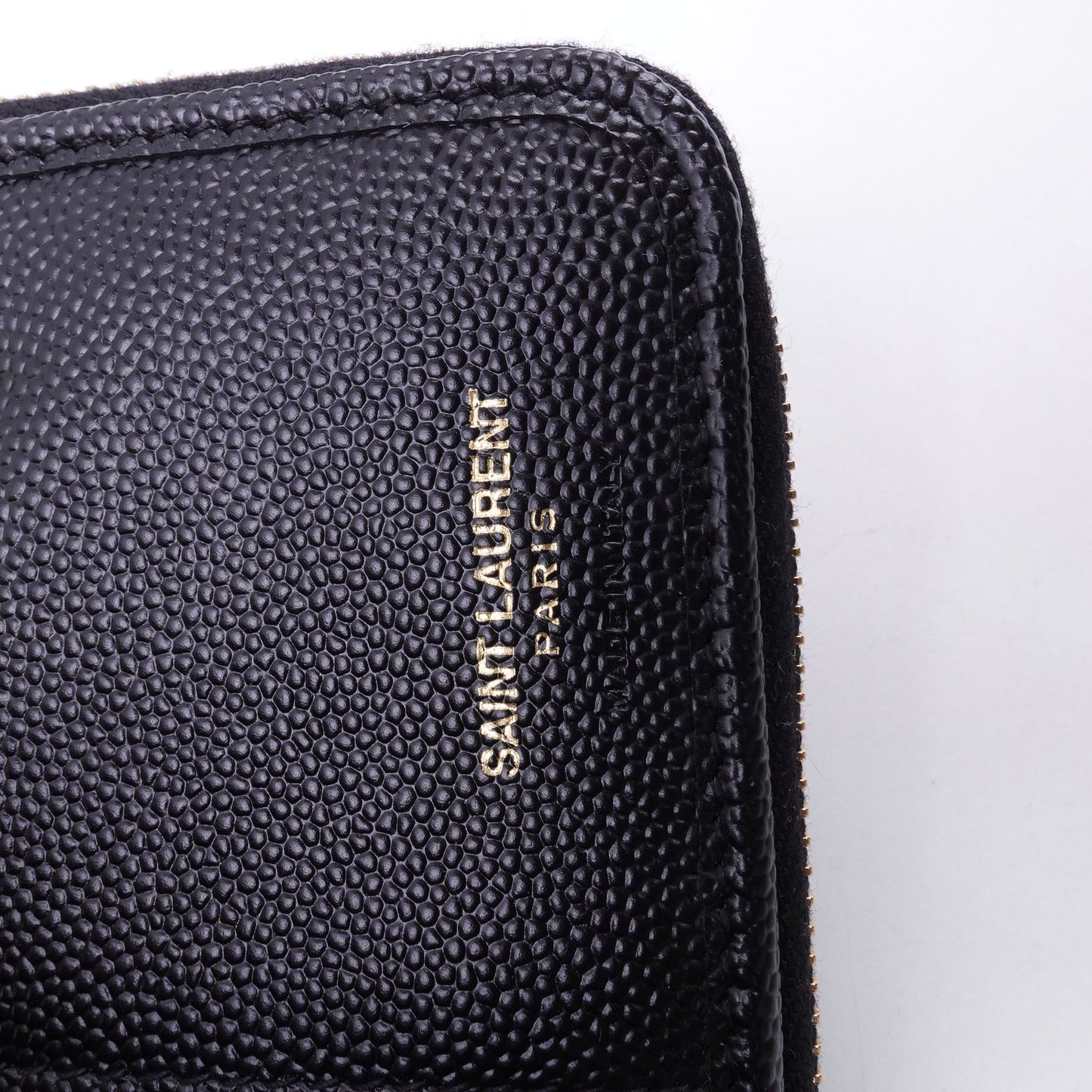 Pre-owned Saint Laurent Monogramme Black Calfskin Short Wallet