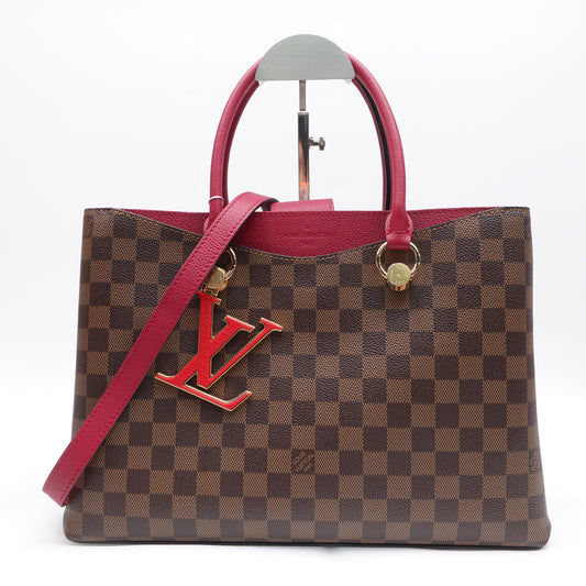 Pre-owned Louis Vuitton Riverside Damier Ebene Coated Canvas Shoulder Bag