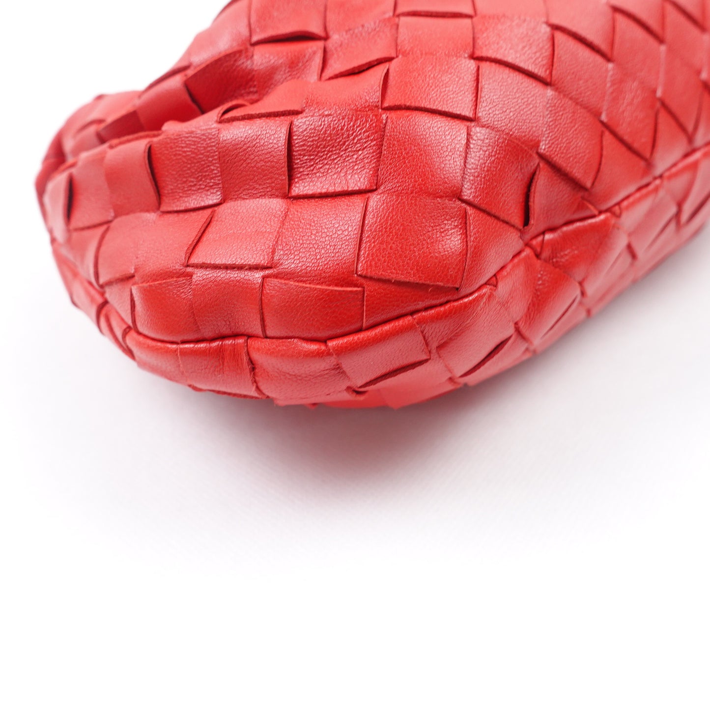Pre-owned Bottega Veneta Jodie Mini Red Lambskin Hobo Bag