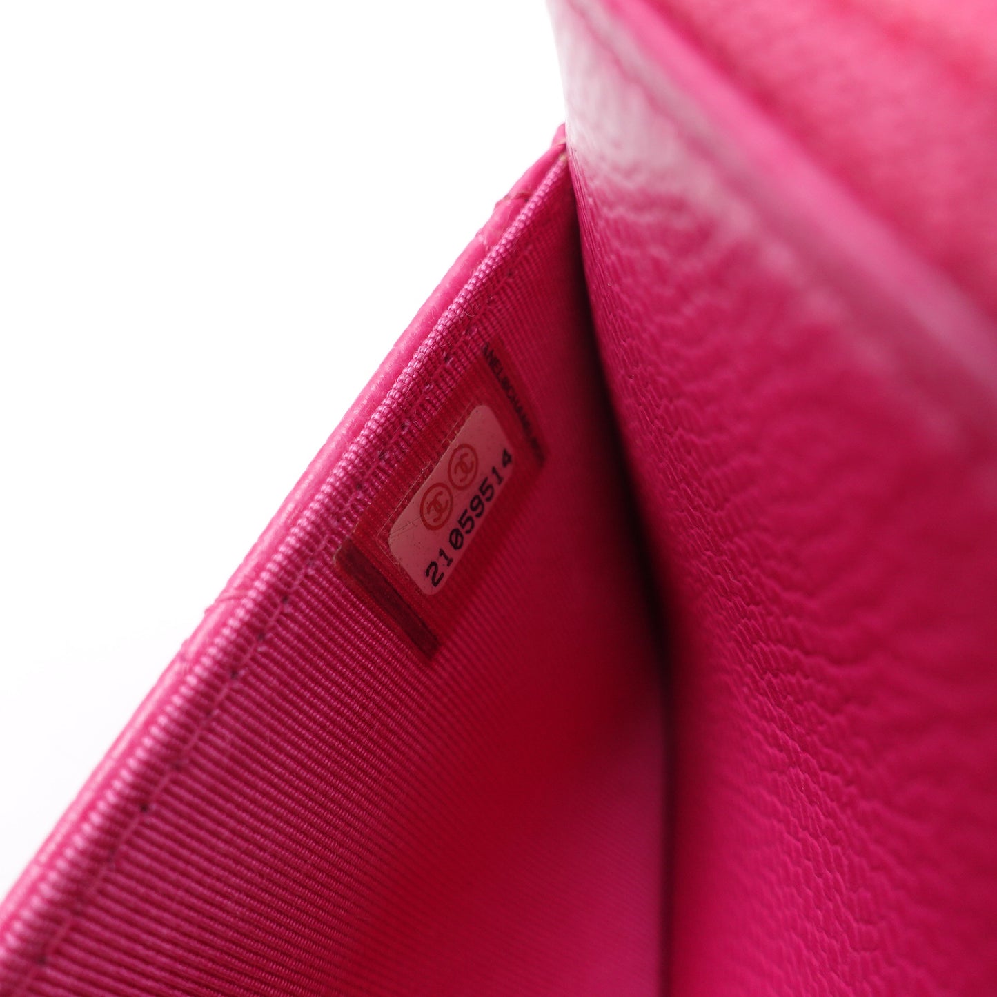 Pre-owned Chanel CF Woc Hot Pink Caviar Shoulder Bag