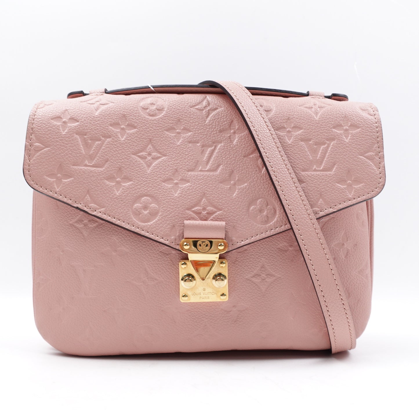 Pre-owned Louis Vuitton Metis Pink Calfskin Crossbody Bag