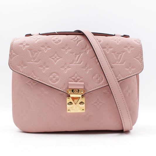 Pre-owned Louis Vuitton Metis Pink Calfskin Crossbody Bag