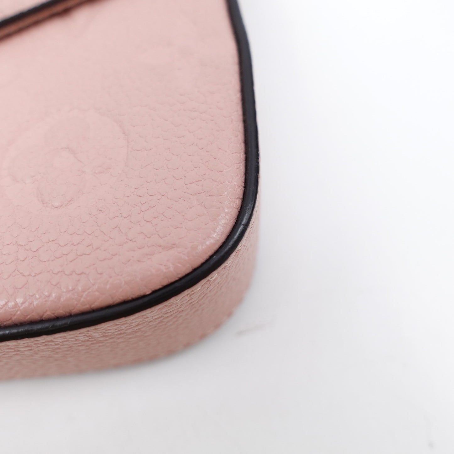 Pre-owned Louis Vuitton Felicie Pink Calfskin Shoulder Bag