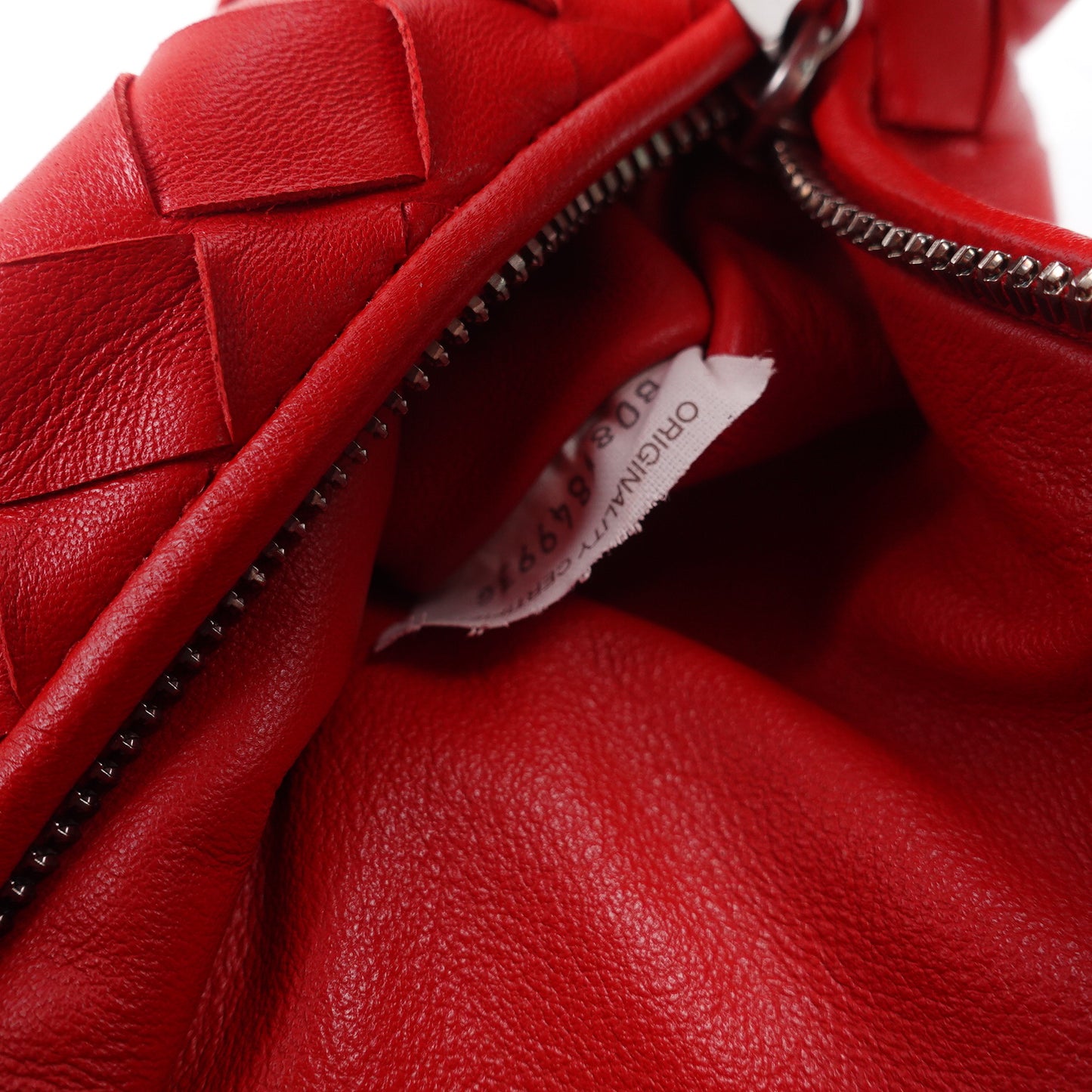 Pre-owned Bottega Veneta Jodie Mini Red Lambskin Hobo Bag