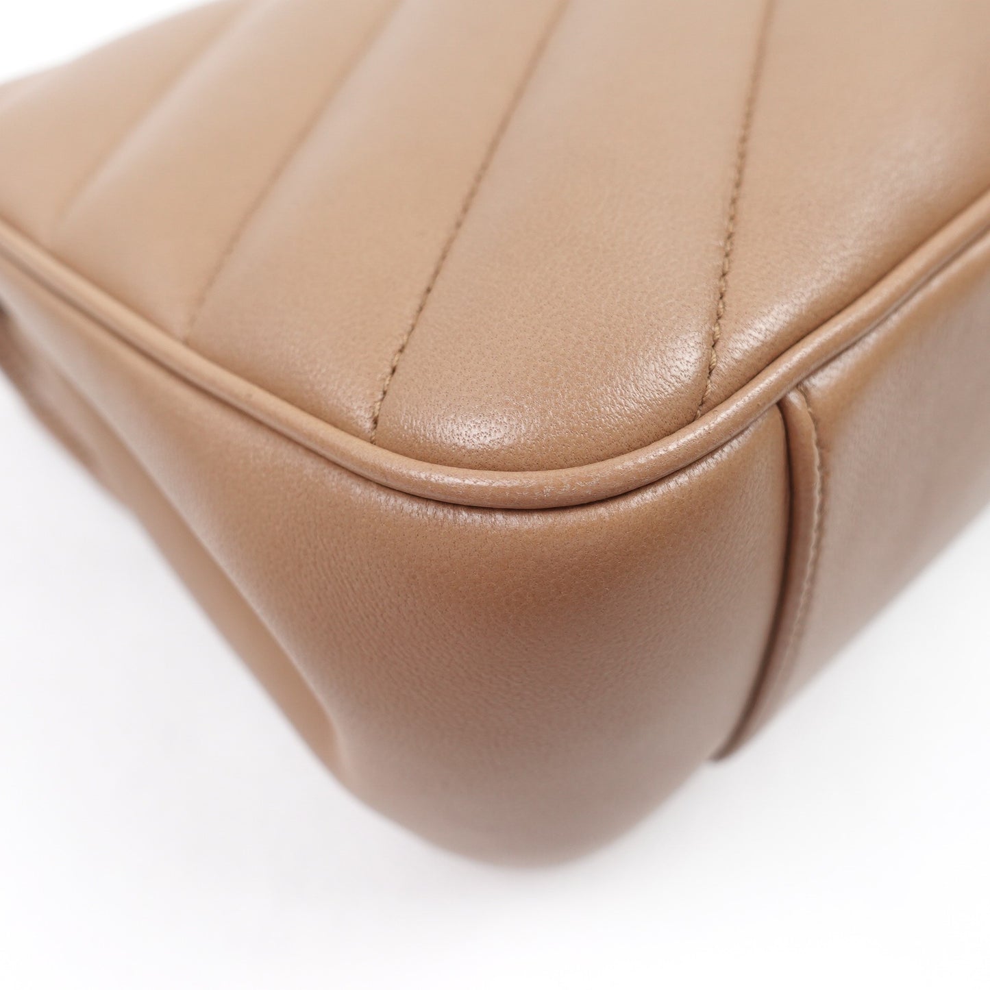 Pre-owned Saint Laurent Loulou Brown Lambskin Shoulder Bag