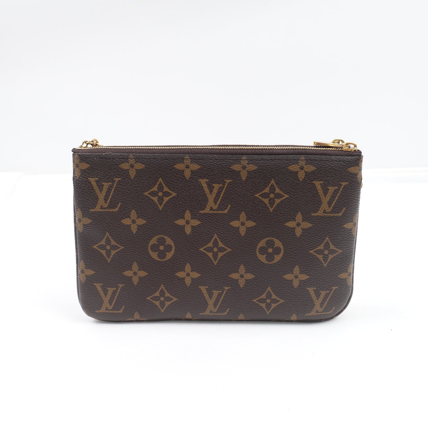 Pre-Owned Louis Vuitton Pochette Double Zip Monogram Coated Canvas Shoulder Bag
