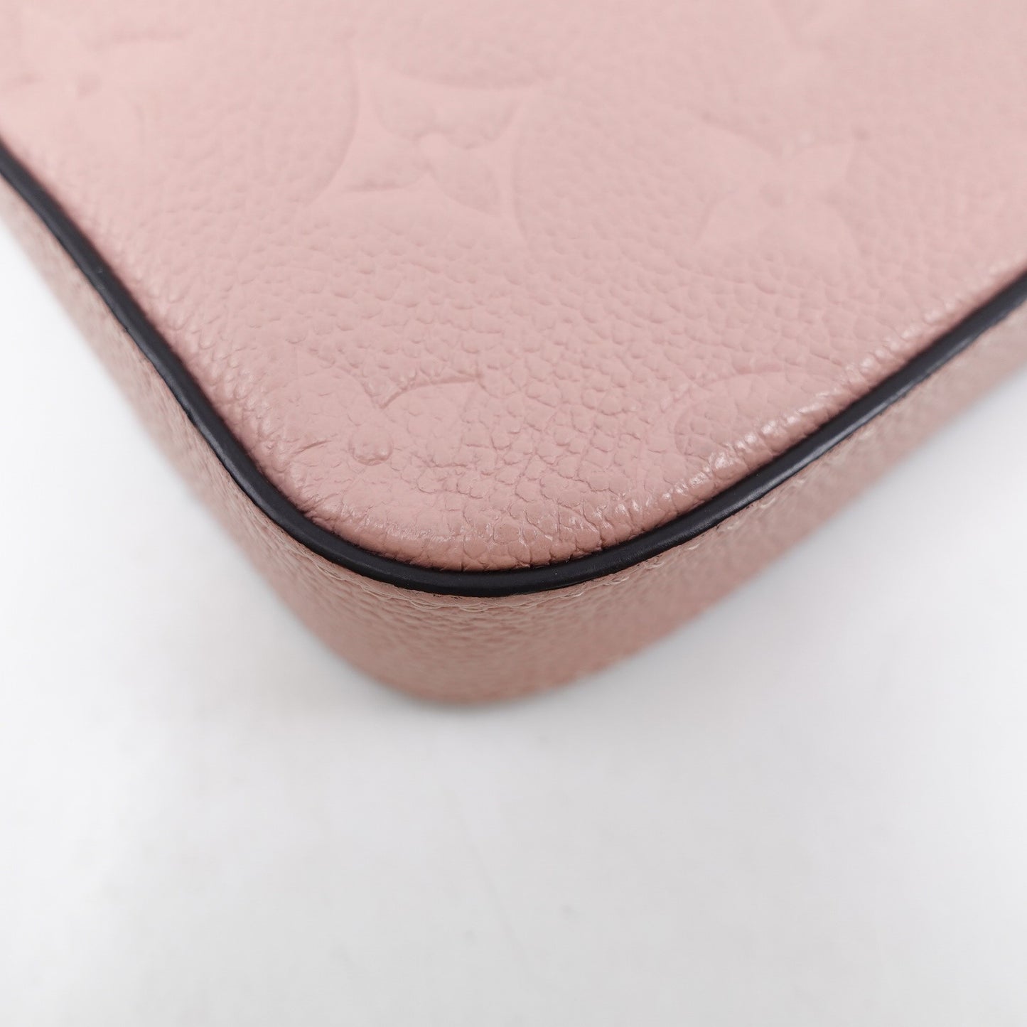 Pre-owned Louis Vuitton Felicie Pink Calfskin Shoulder Bag