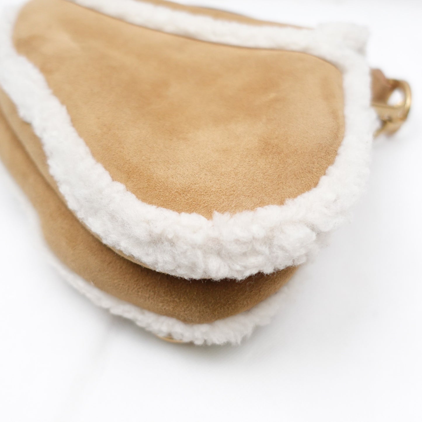 Pre-owned Dior Saddle Brown Suede & Wool Shoulder Bag