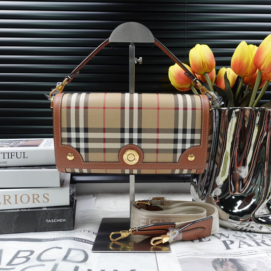Pre-owned Burberry Brown Coated Canvas Shoulder Bag