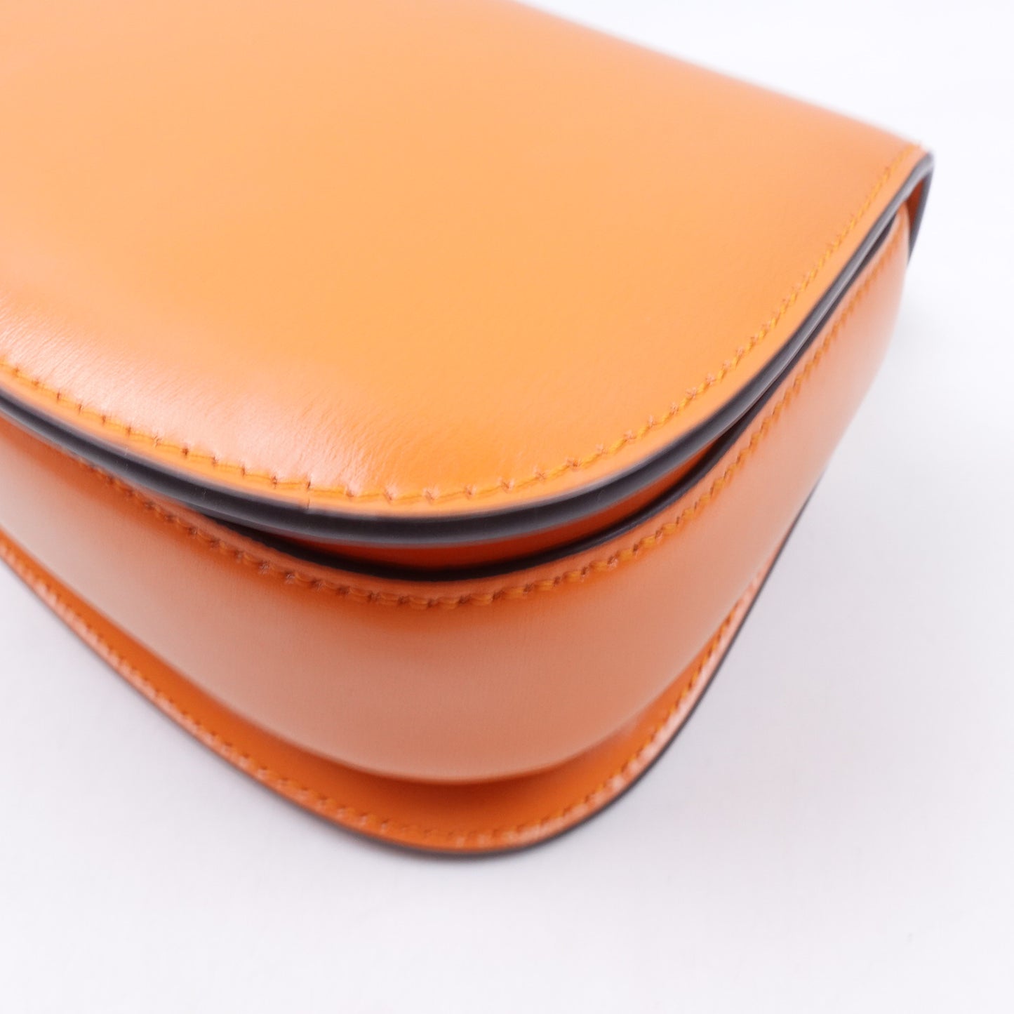 Pre-owned Gucci Bamboo 1947 Orange Calfskin Shoulder Bag