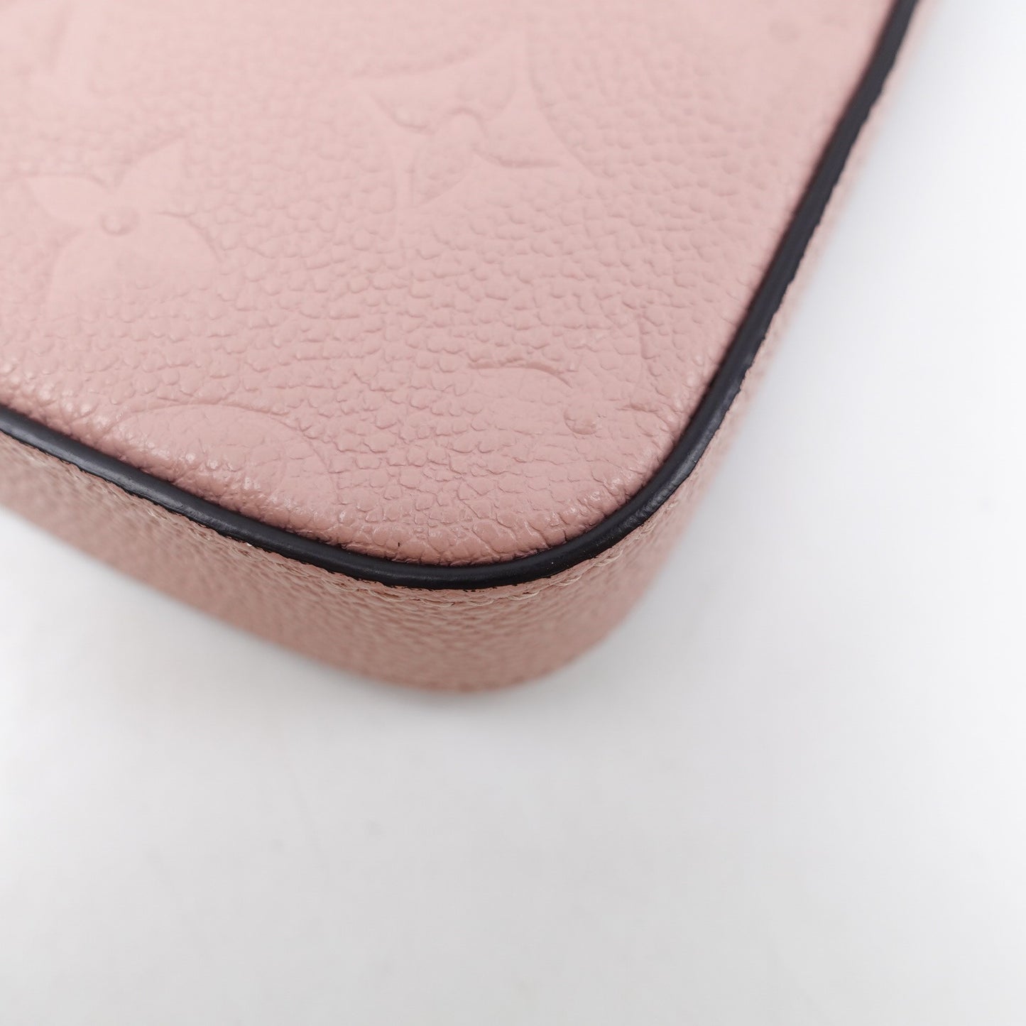 Pre-owned Louis Vuitton Felicie Pink Calfskin Shoulder Bag