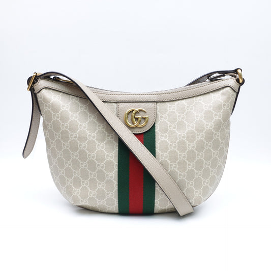 Pre-owned Gucci Ophidia Beige Coated Canvas Shoulder Bag