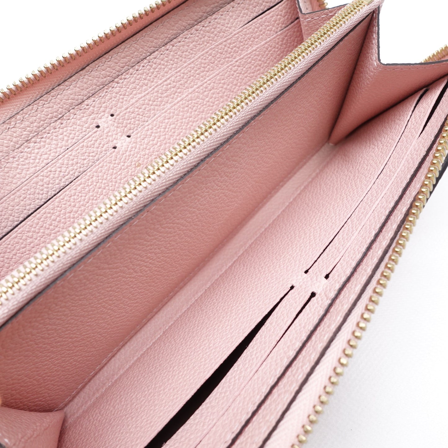 Pre- Owned LOUIS VUITTON Pink Calfskin Long Zippy Wallet T10306089