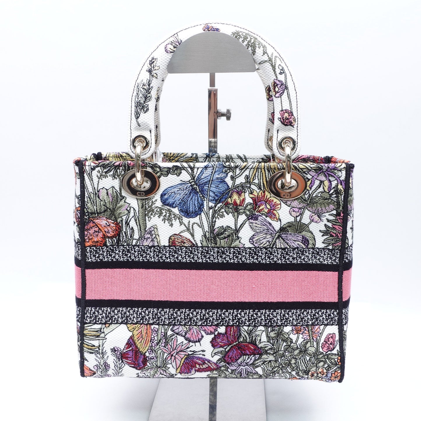 Pre-owned Dior D-Lite Multicolor Canvas Shoulder Bag