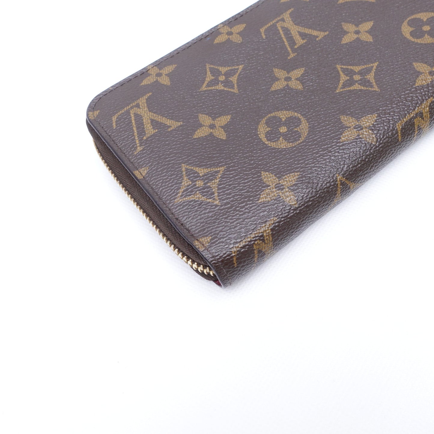 Pre-Owned Louis Vuitton Brown Calfskin Monogram Zip Wallet T10305627