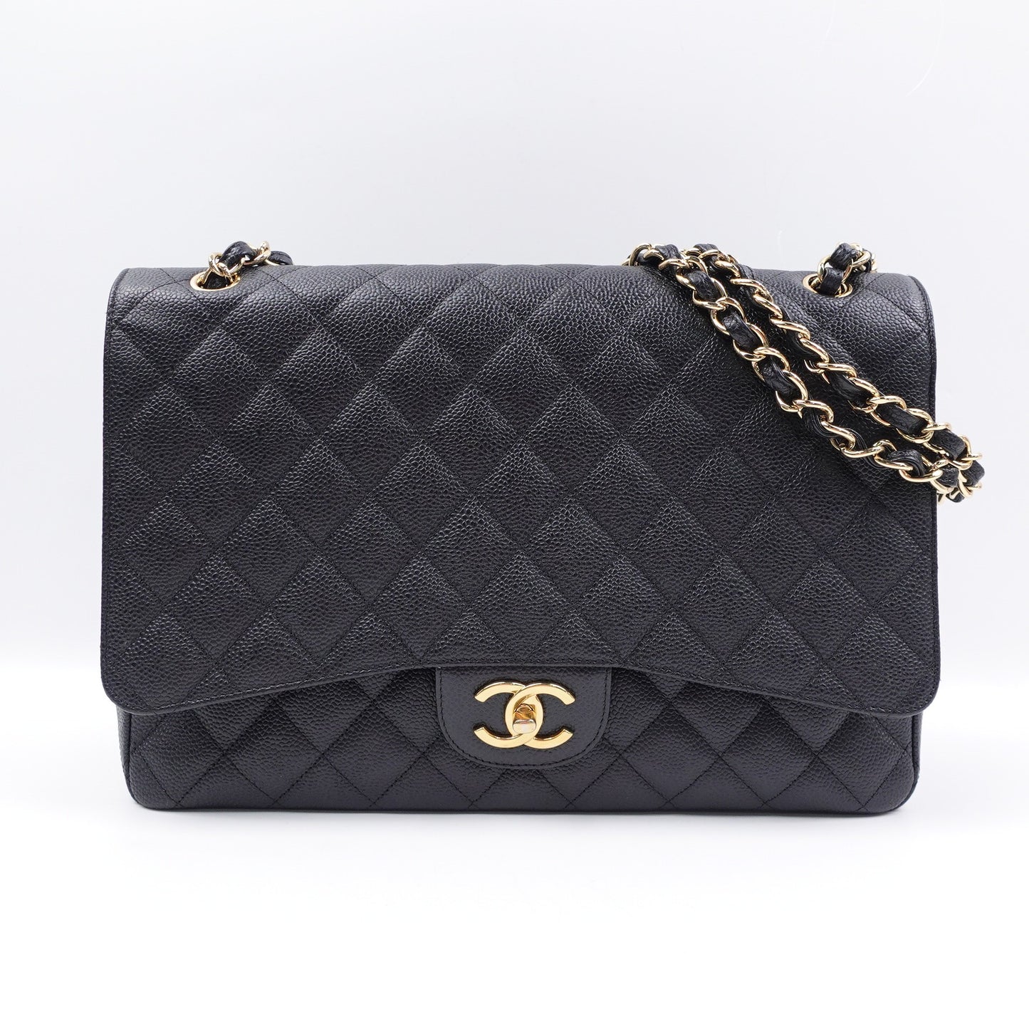 Chanel Classic Flap Maxi Black Calfskin Shoulder Bag