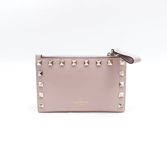 Pre-owned Valentino Pink Calfskin Wallet