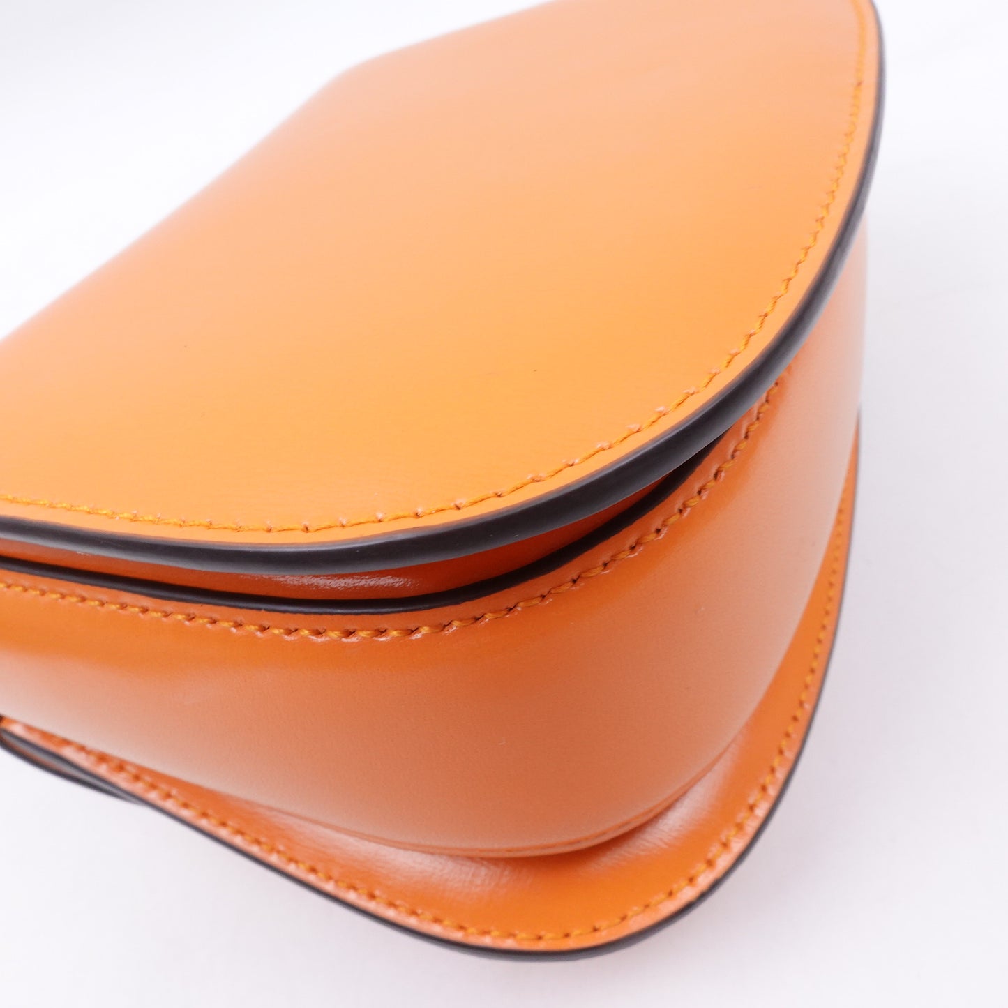 Pre-owned Gucci Bamboo 1947 Orange Calfskin Shoulder Bag