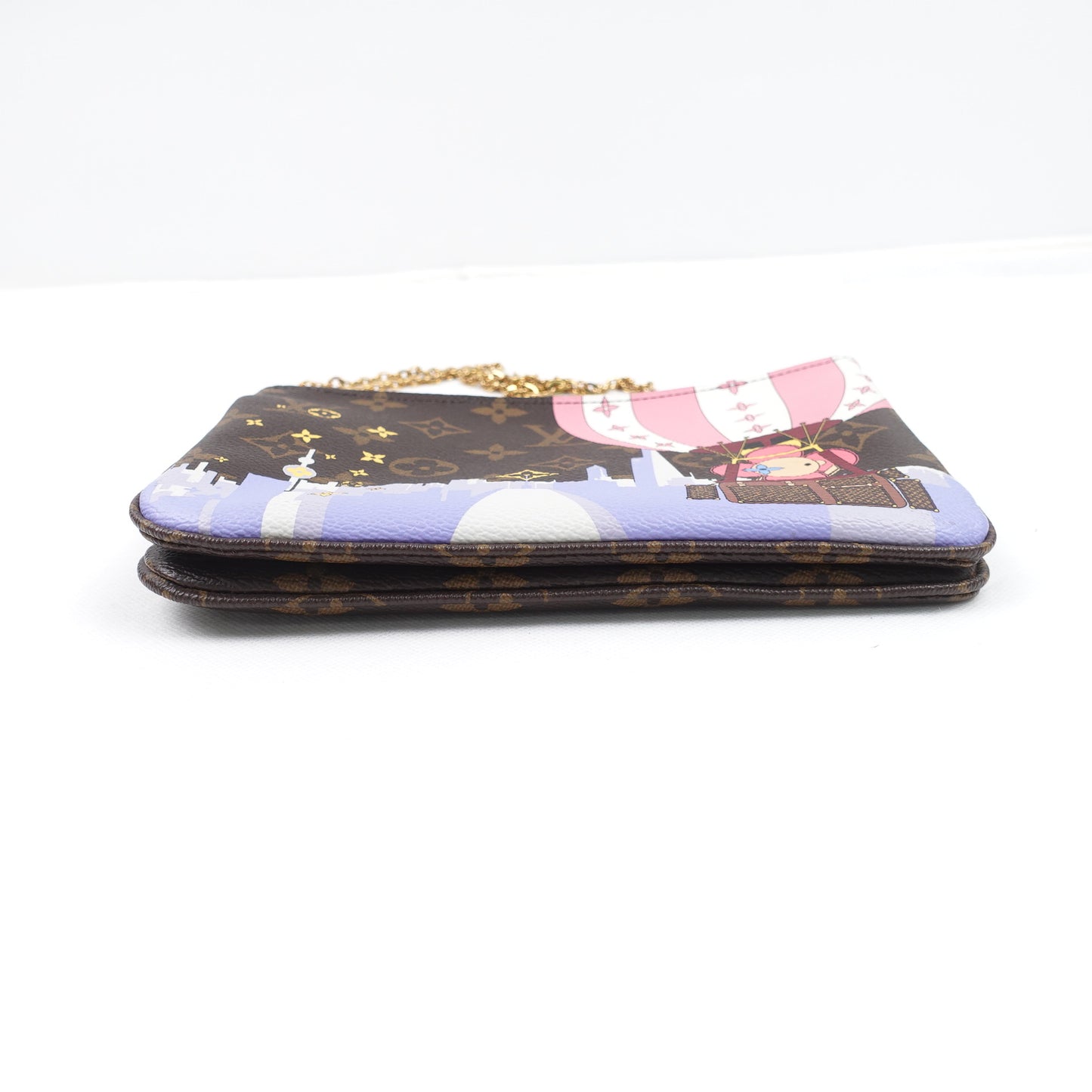 Pre-Owned Louis Vuitton Pochette Double Zip Monogram Coated Canvas Shoulder Bag