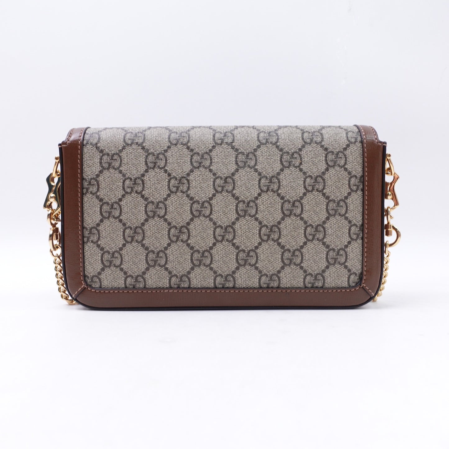 Pre-owned Gucci Horsebit 1955 Monogram Coated Canvas Shoulder Bag