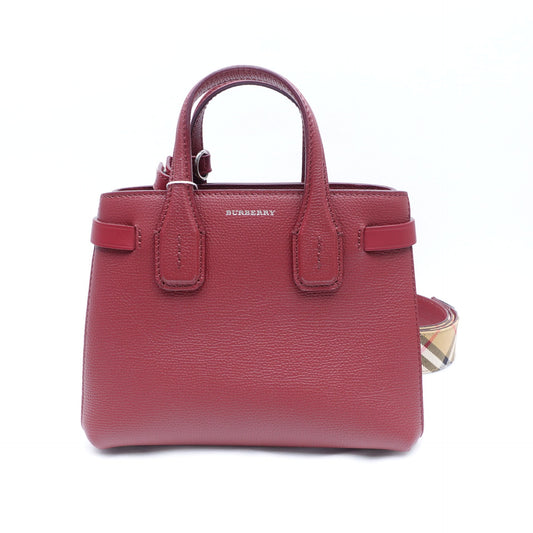 Pre-owned Burberry Banner Baby Red Calfskin Shoulder Bag