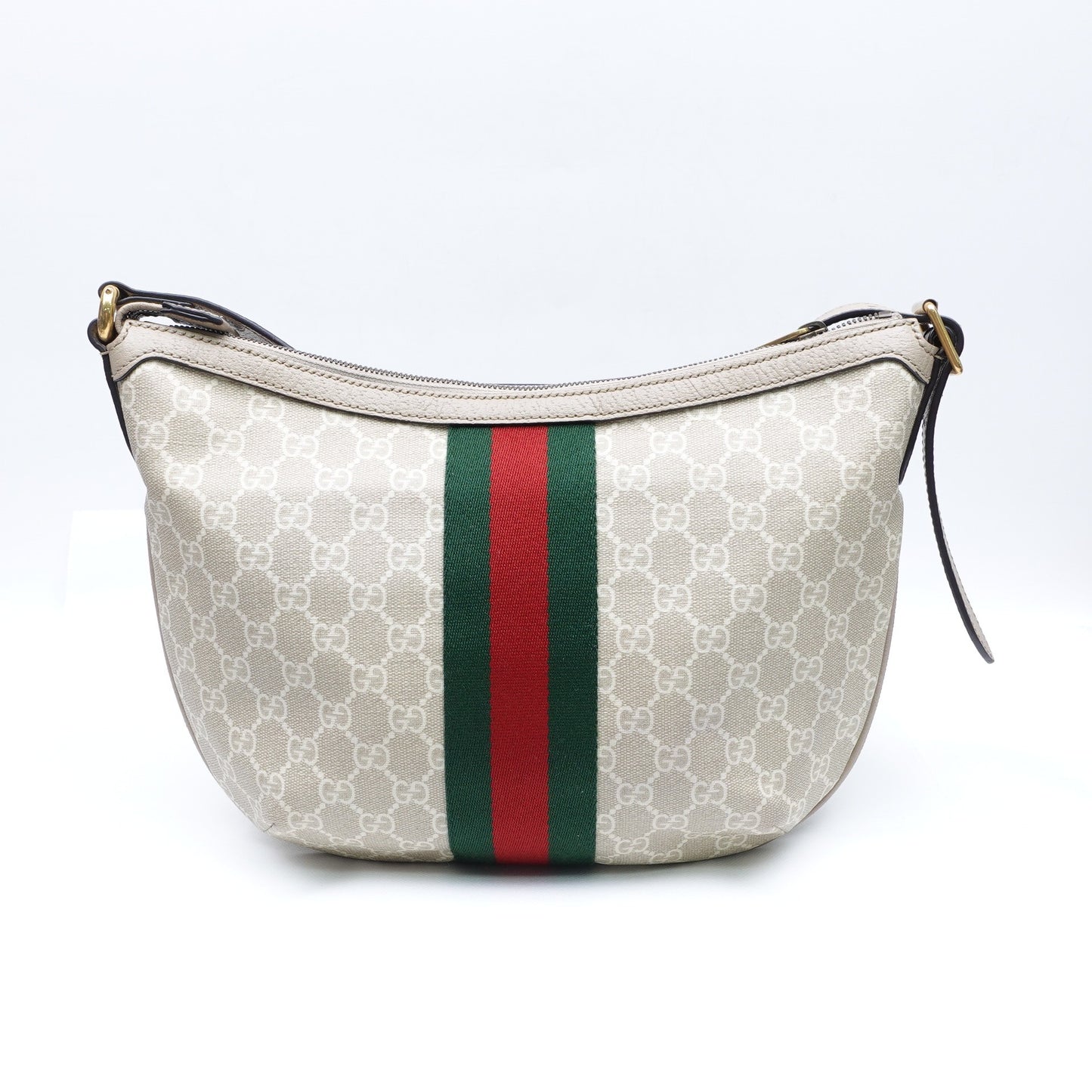 Pre-owned Gucci Ophidia Beige Coated Canvas Shoulder Bag