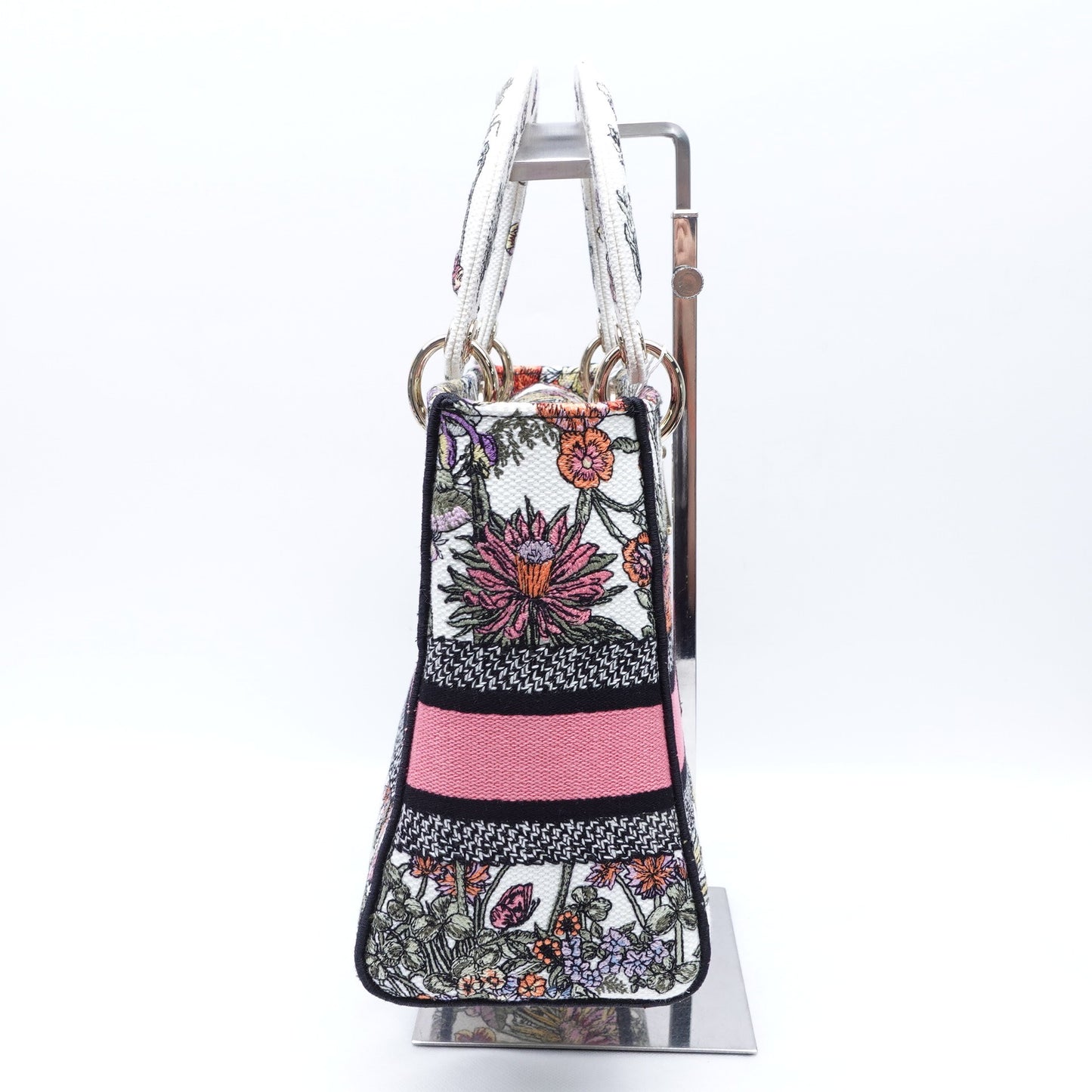 Pre-owned Dior D-Lite Multicolor Canvas Shoulder Bag