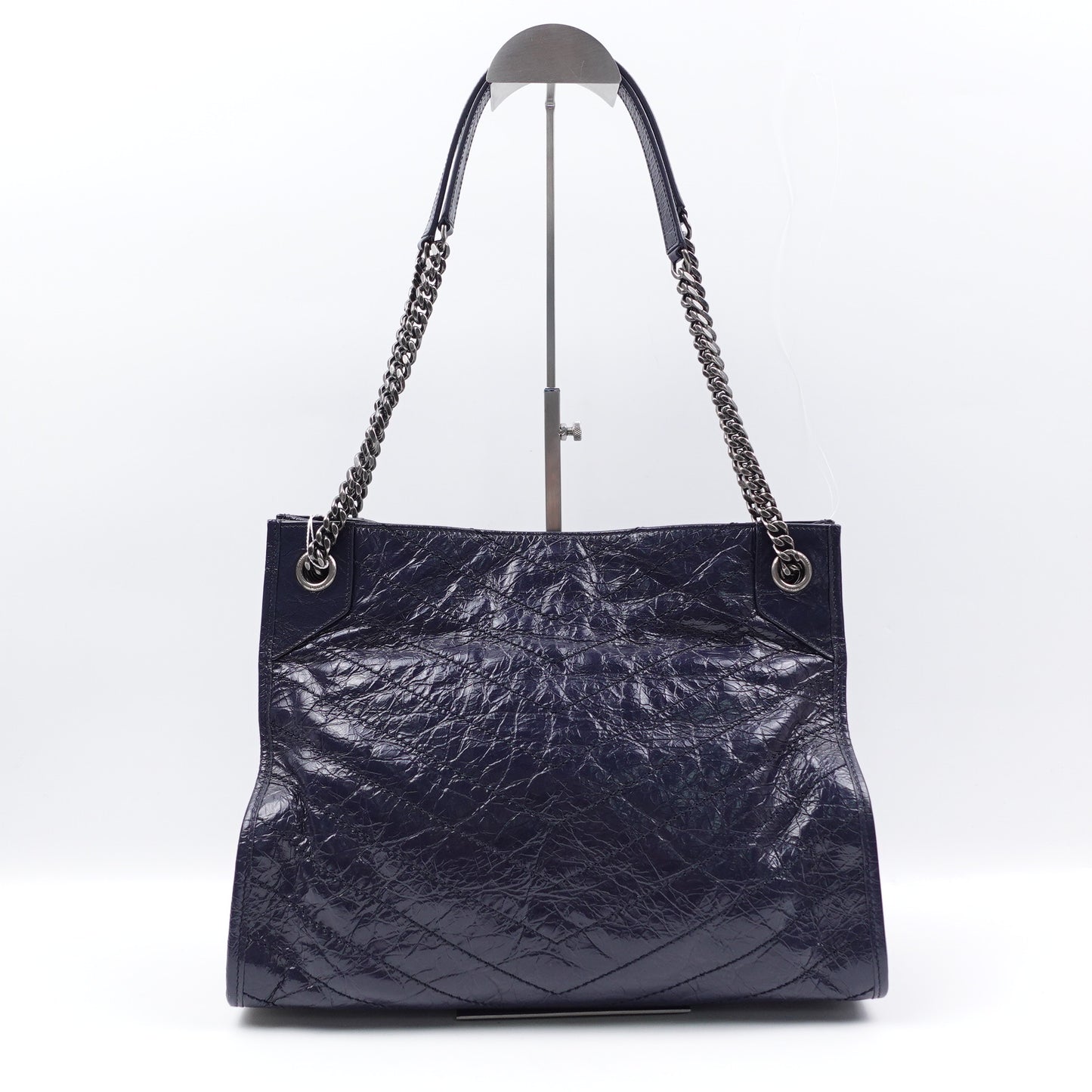 Pre-owned Saint Laurent Niki Dark Blue Calfskin Tote Bag