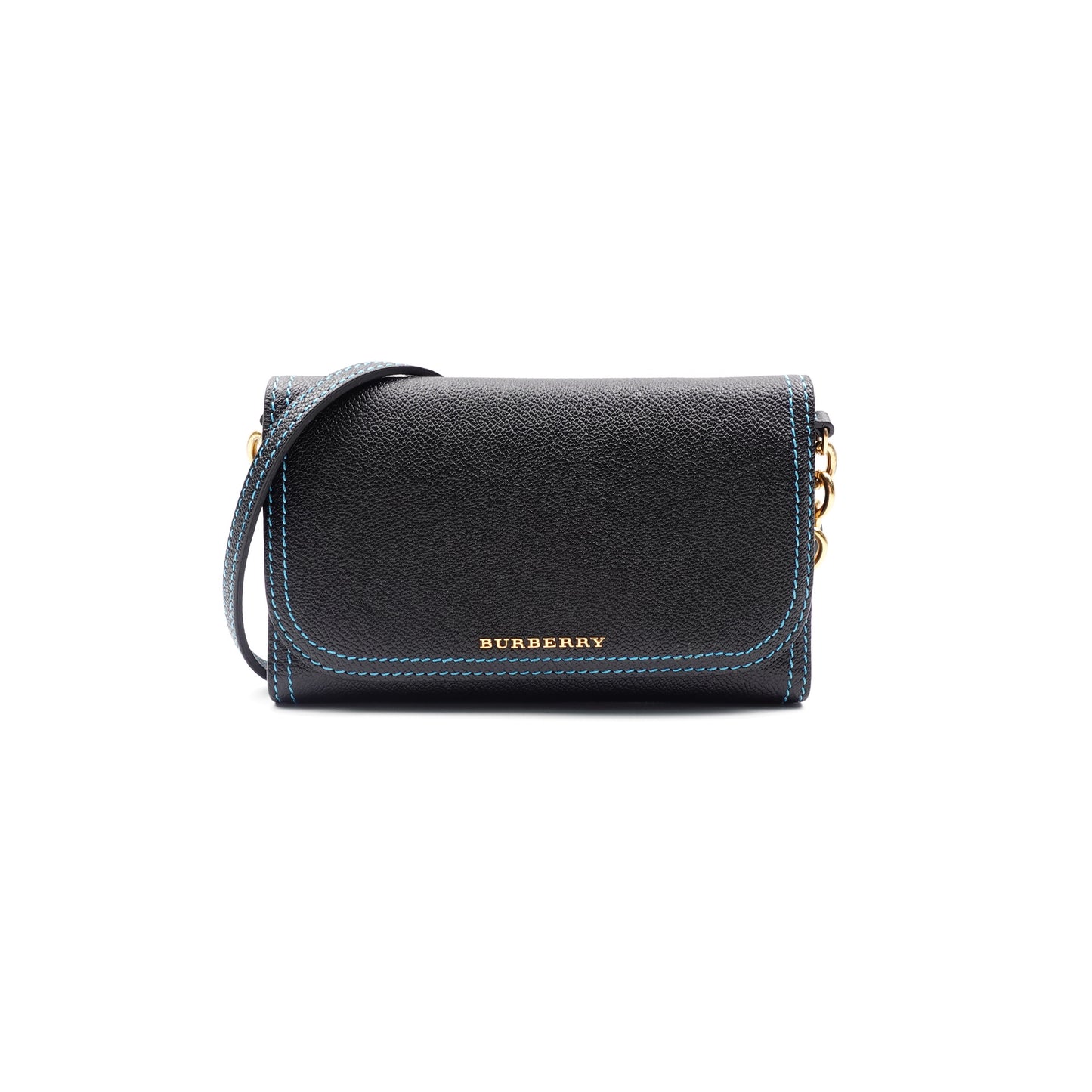 Pre-Owned Burberry  Black Leather Top Stitch WOC