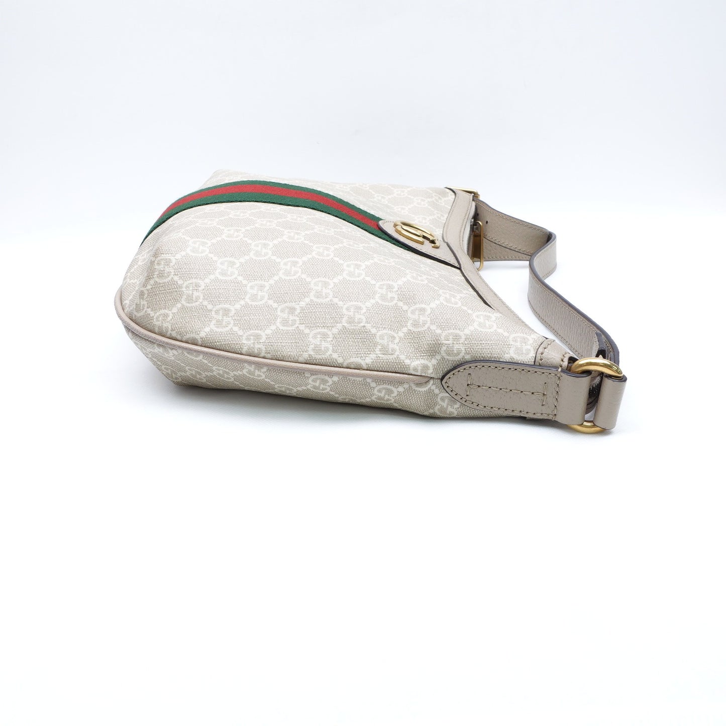 Pre-owned Gucci Ophidia Beige Coated Canvas Shoulder Bag