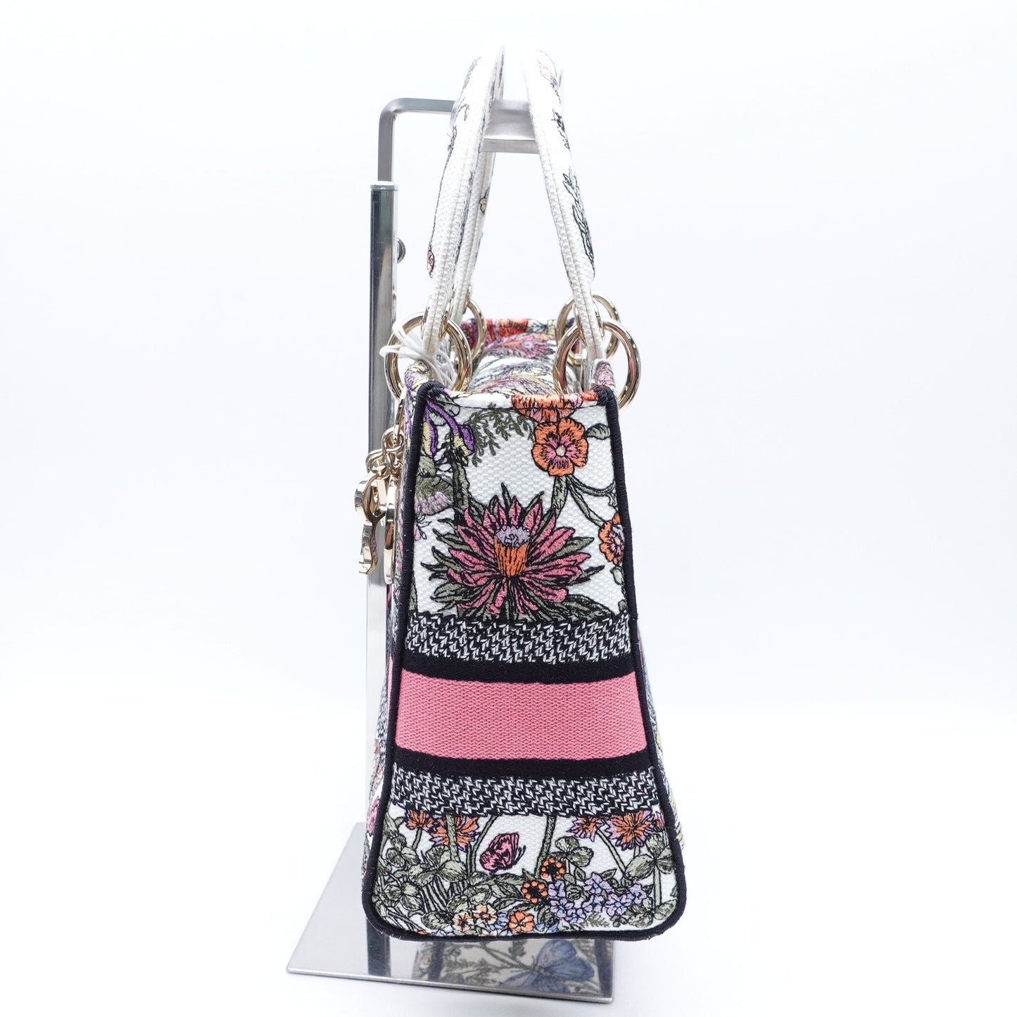 Pre-owned Dior D-Lite Multicolor Canvas Shoulder Bag