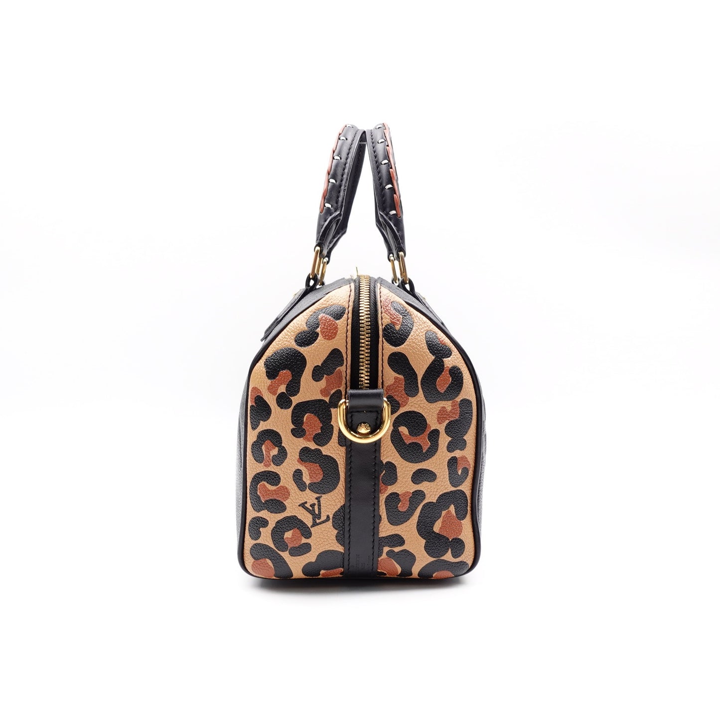 Pre-owned Louis Vuitton Empreinte Monogram Giant Wild At Heart Speedy Bandouliere 25 Black Calfskin Shoulder Bag